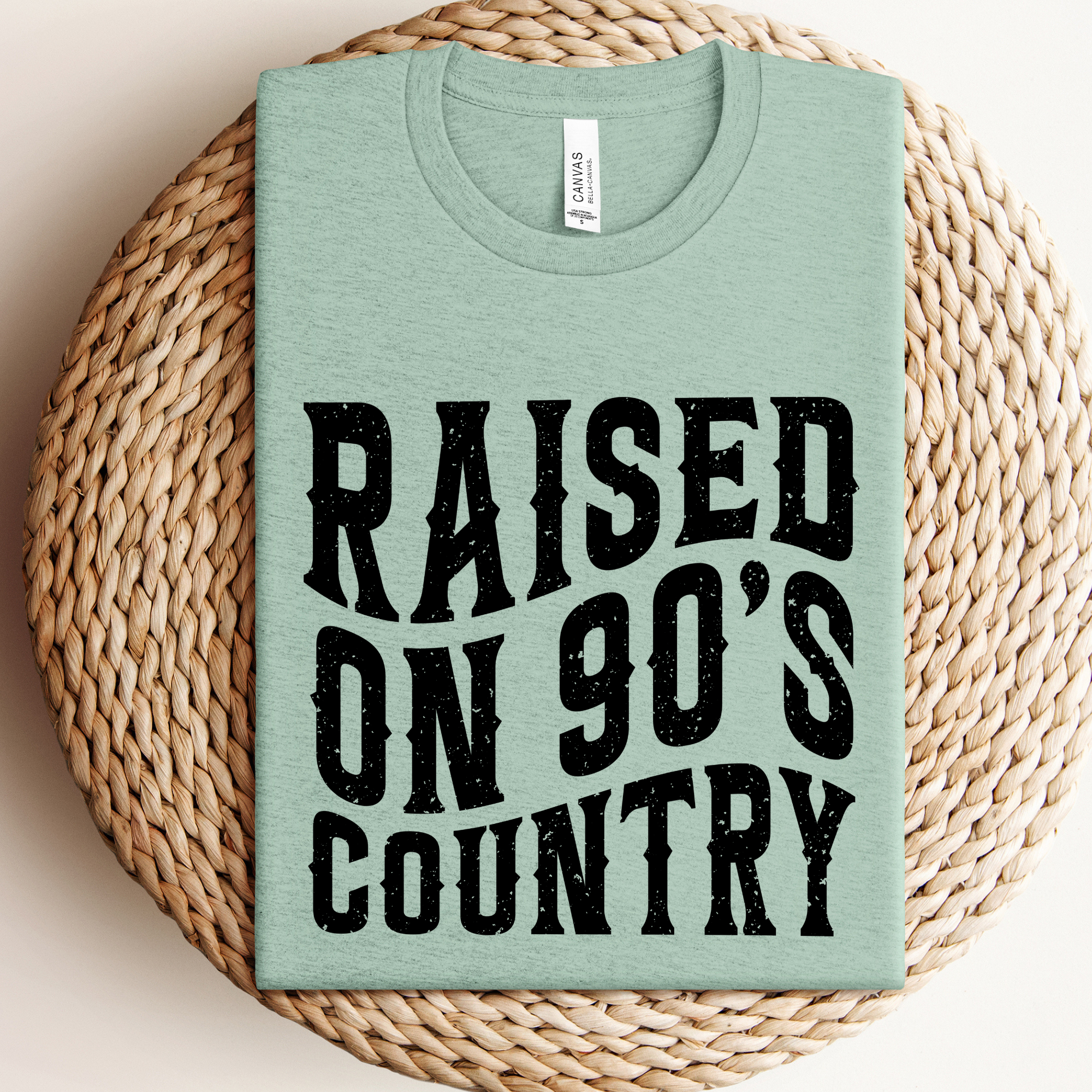 Raised On 90s Country Graphic Tee Hoodie, Sweatshirt | PodTeesHub.com