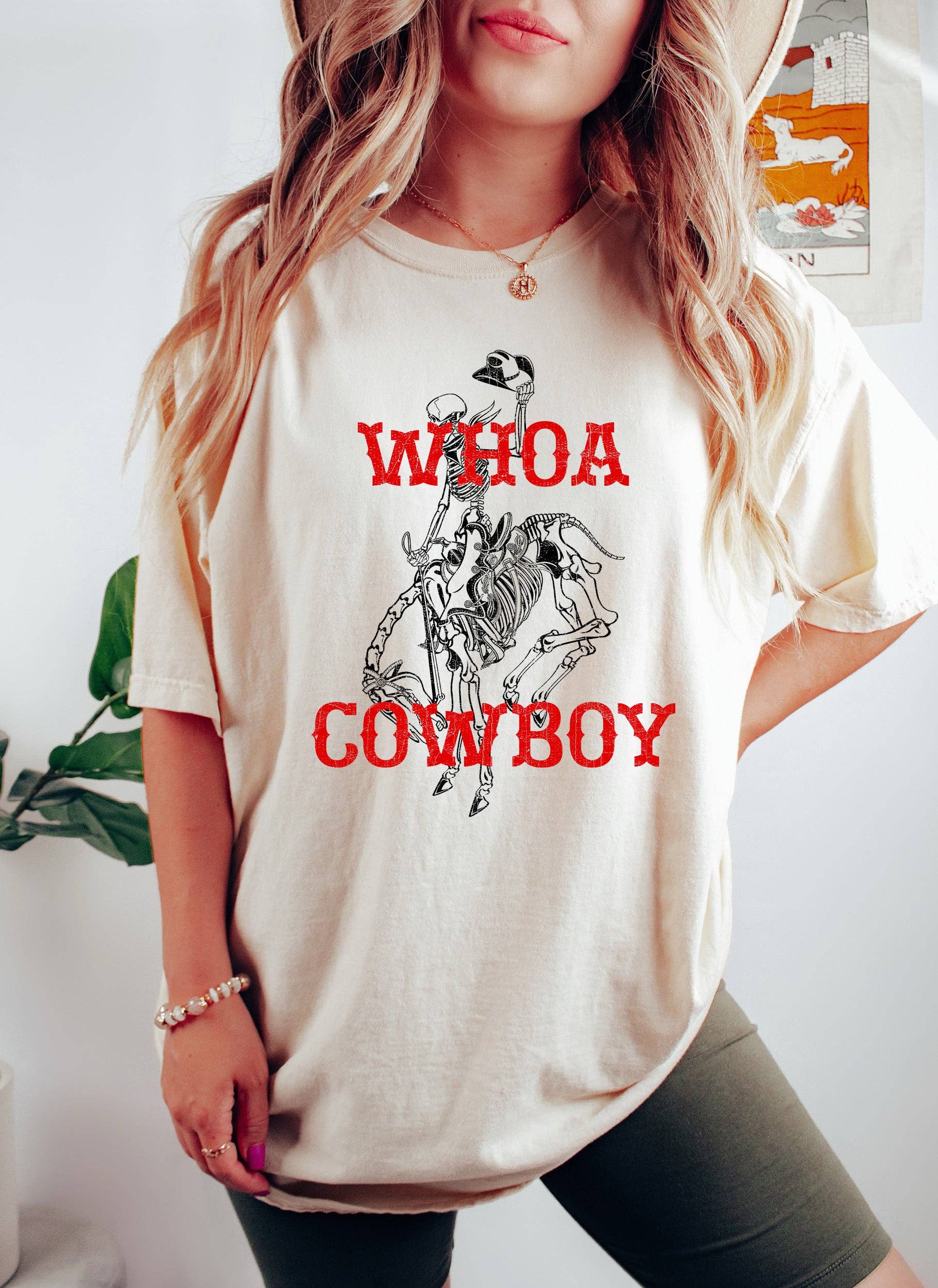 Whoa Cowboy Rodeo Funny T-Shirt Hoodie, Sweatshirt | PodTeesHub.com