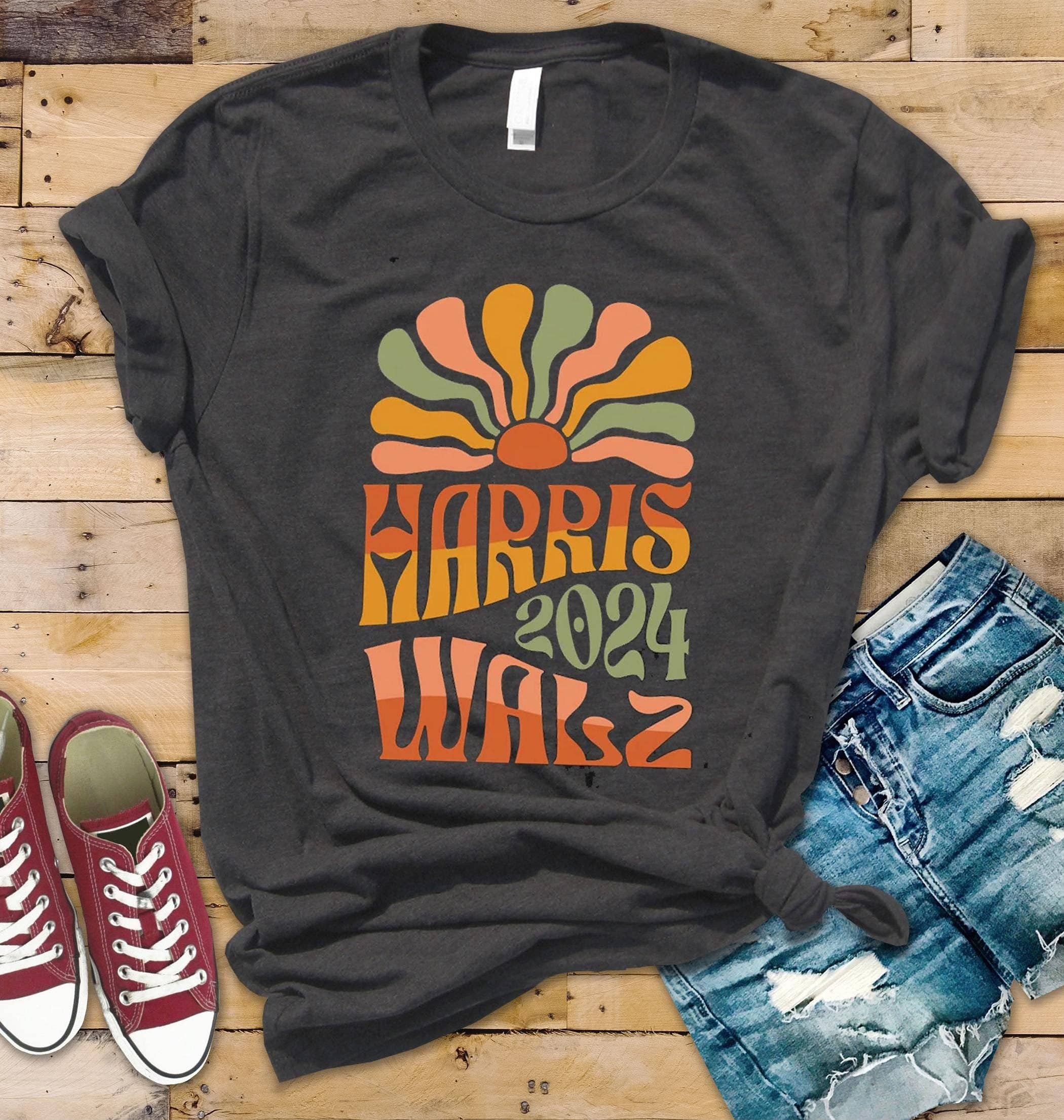 Harris Walz 2024 T-Shirt – Democrat Vote Blue Feminist Tee Hoodie, Sweatshirt | PodTeesHub.com