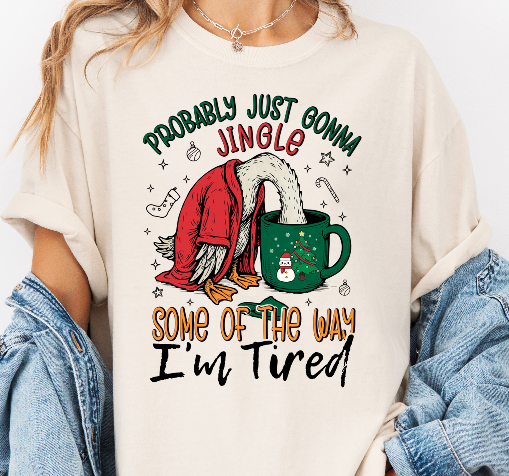 Funny Christmas Shirt, Woman's Tee, Jingle All the Way Hoodie, Sweatshirt | PodTeesHub.com