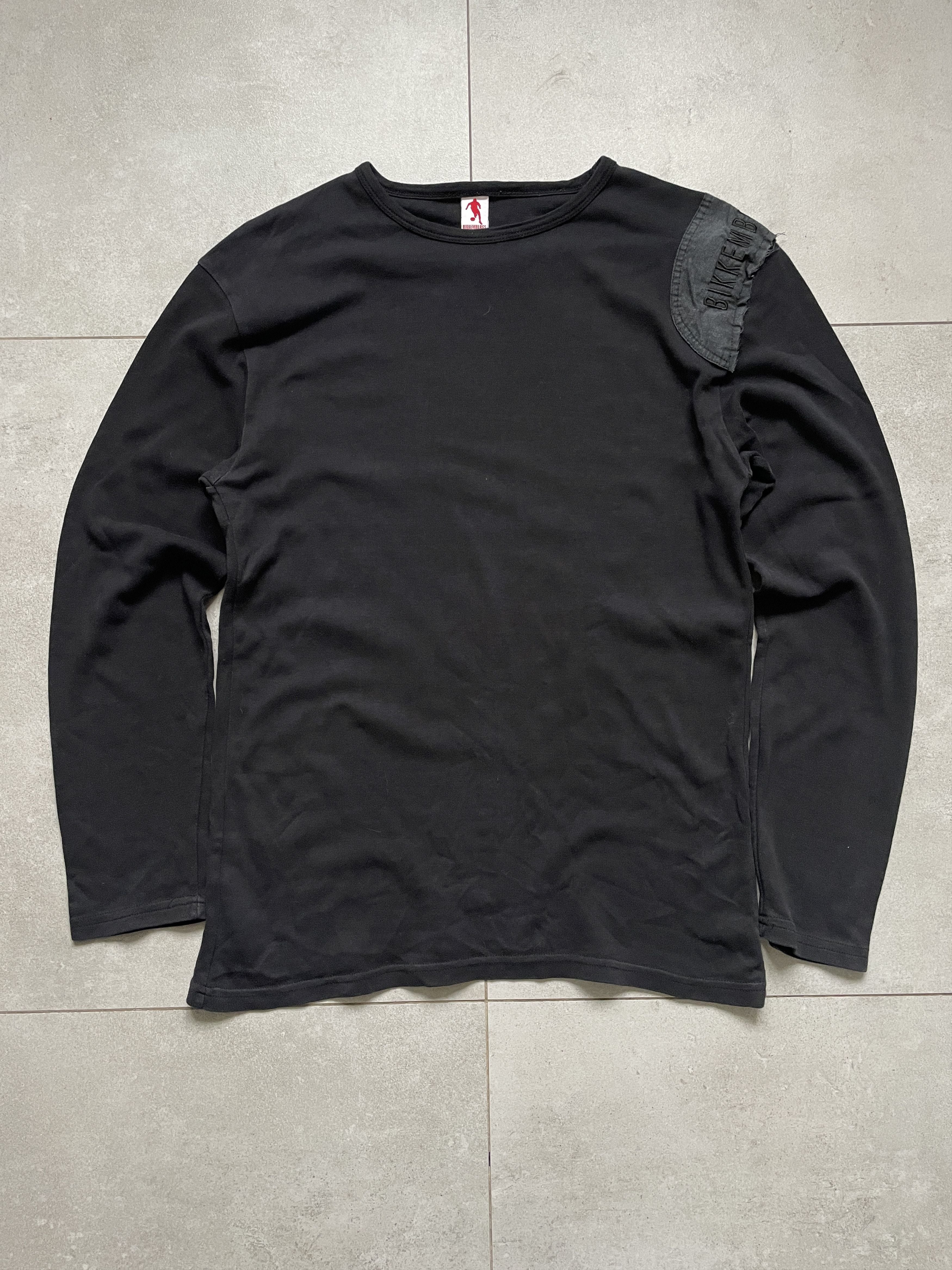 Bikkembergs Dirk Bikkembergs Black Soccer Distressed Patch Longsleeve T-Shirts, Hoodie, Sweatshirt | PodTeesHub.com