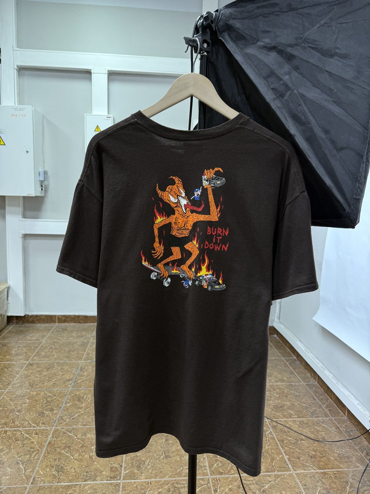 Y2k Thrasher Burn It Down T Shirt Rare Retro Hype Hoodie, Sweatshirt | PodTeesHub.com