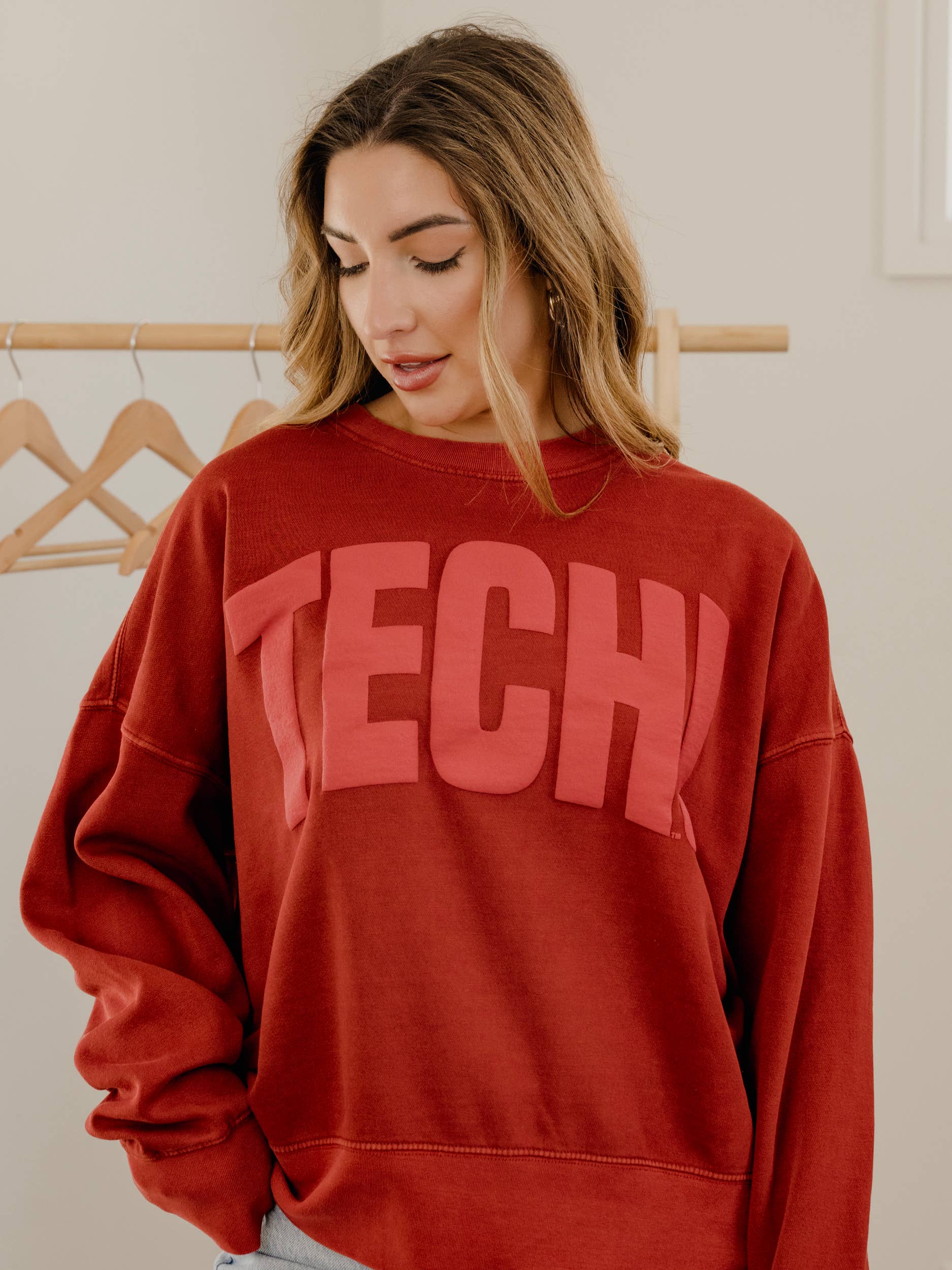 Texas Tech Red Raiders Mono Puff Ink Red Hi-Dive Sweatshirt T-Shirts, Hoodie | PodTeesHub.com