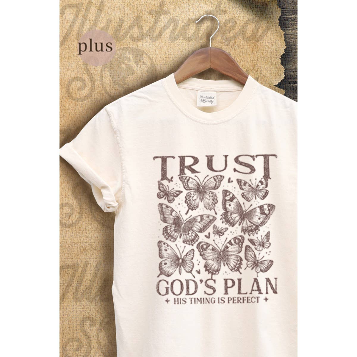 Trust Gods Plan Christian Vintage Graphic Plus Tee Hoodie, Sweatshirt | PodTeesHub.com