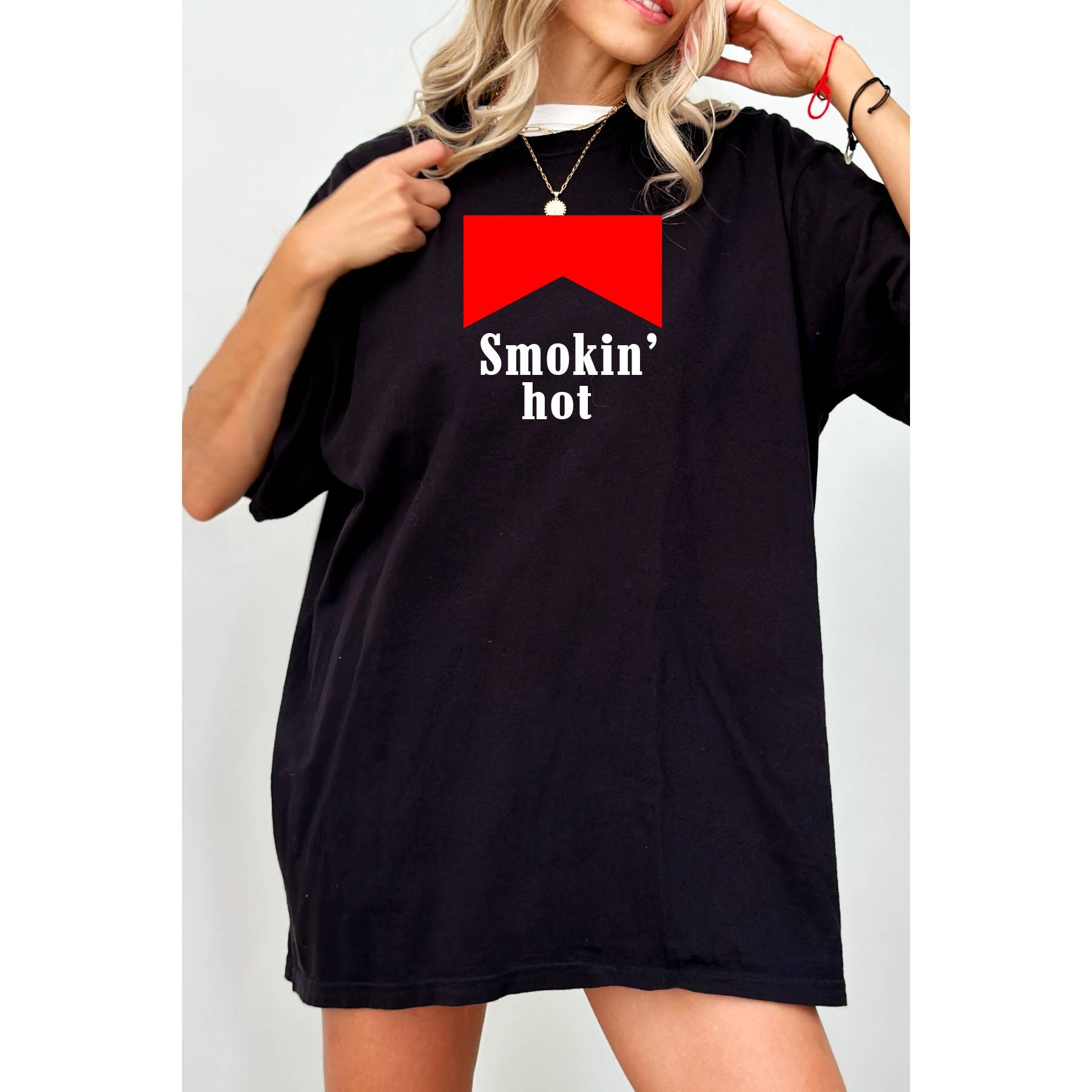 Smokin Hot - Oversized Unisex T Shirt Hoodie, Sweatshirt | PodTeesHub.com
