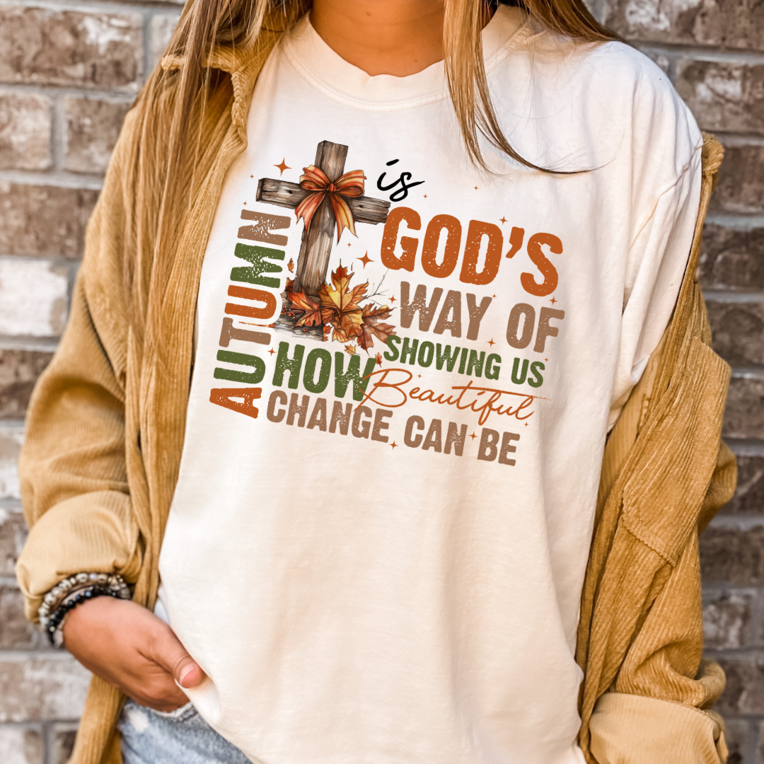God's Way Fall Tee - Fall Tee- Multiple Color - Graphic Tee Hoodie, Sweatshirt | PodTeesHub.com