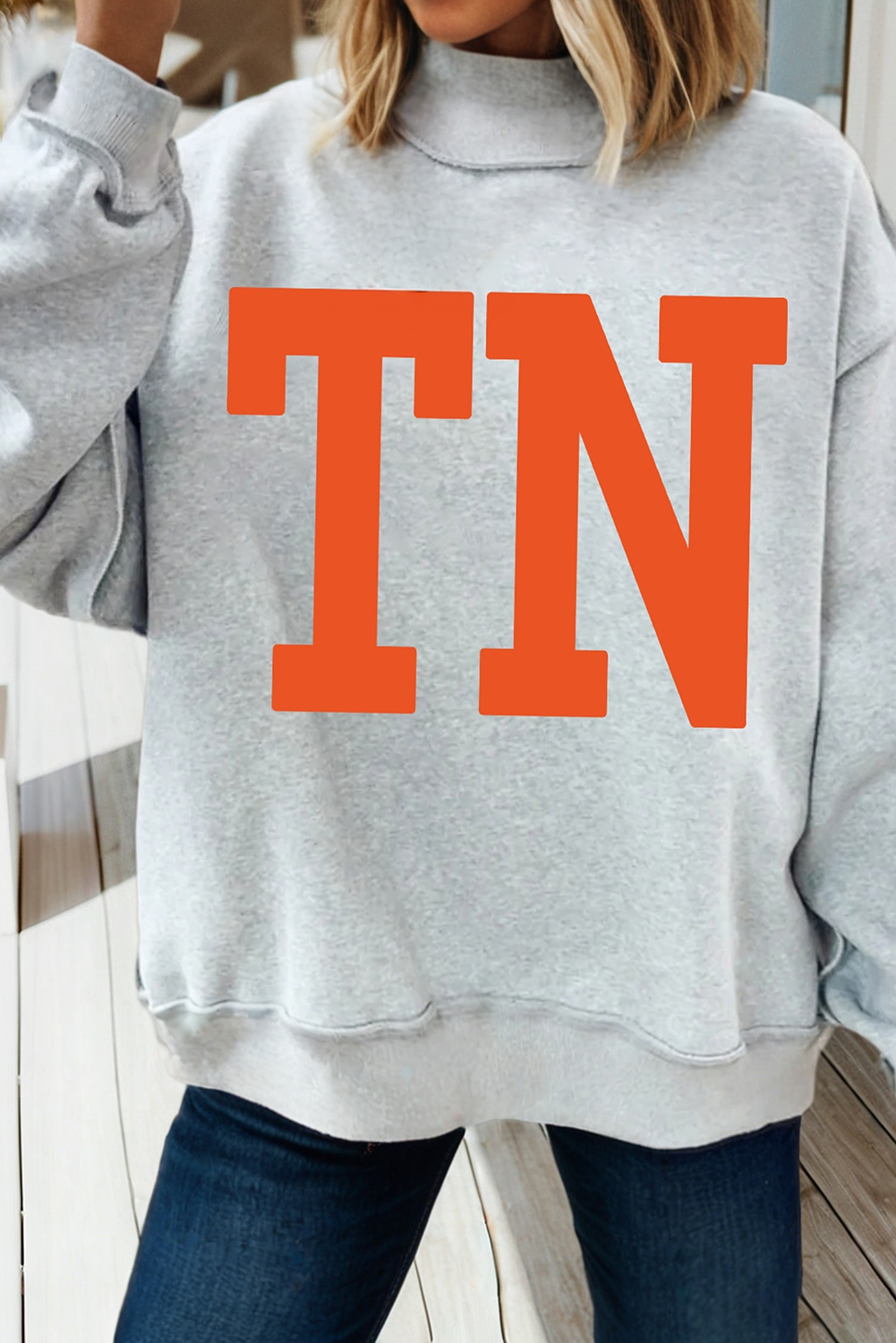 Tn Tennessee Double Printed Reversible Mock Neck Sweatshirt T-Shirts, Hoodie | PodTeesHub.com