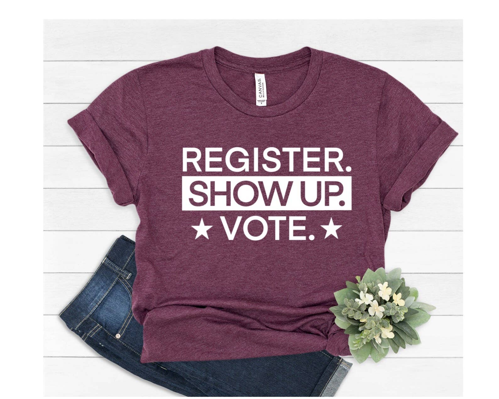 Register Show Up T-Shirt Hoodie, Sweatshirt | PodTeesHub.com