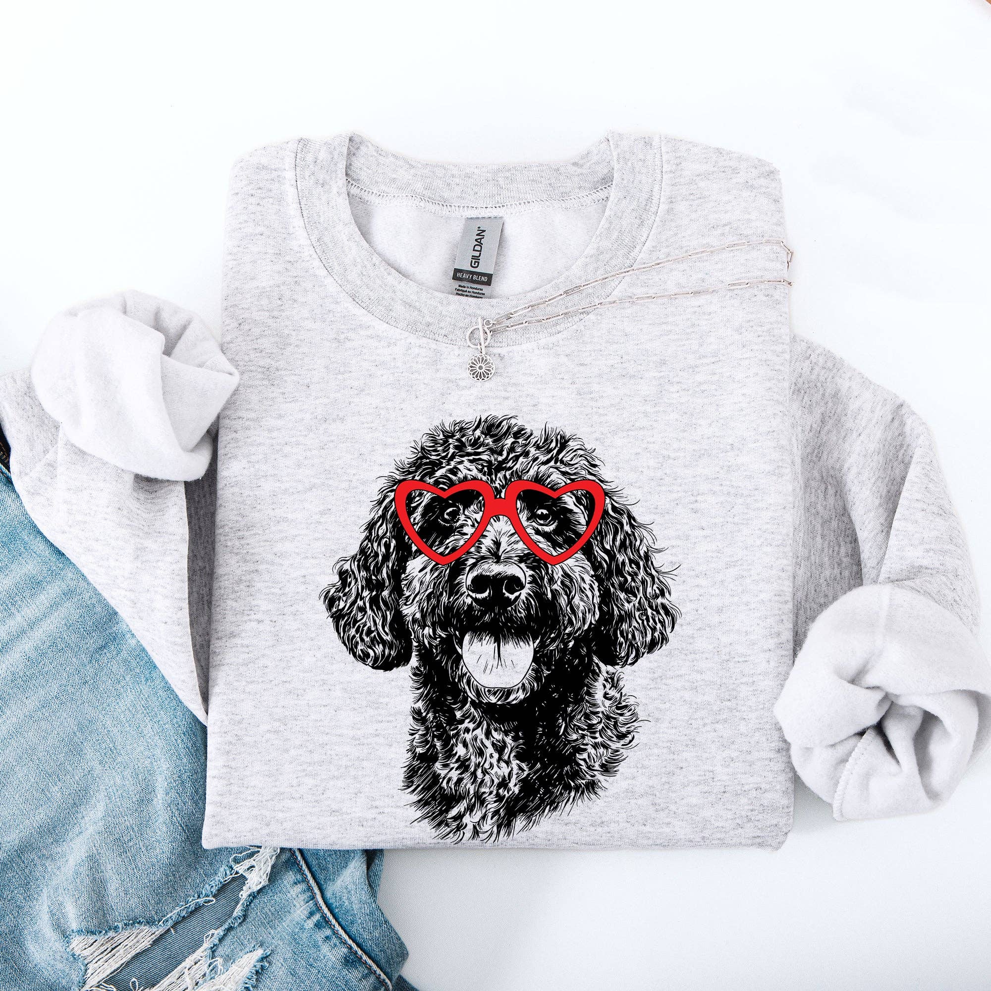 Portuguese Water Dog, Pet, Dog Breed, Valentine's Sweatshirt T-Shirts, Hoodie | PodTeesHub.com