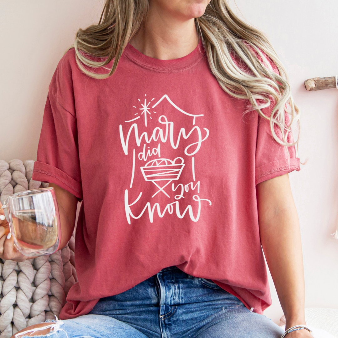 Mary Did You Know Christmas Tee- Graphic Christmas Tee Hoodie, Sweatshirt | PodTeesHub.com