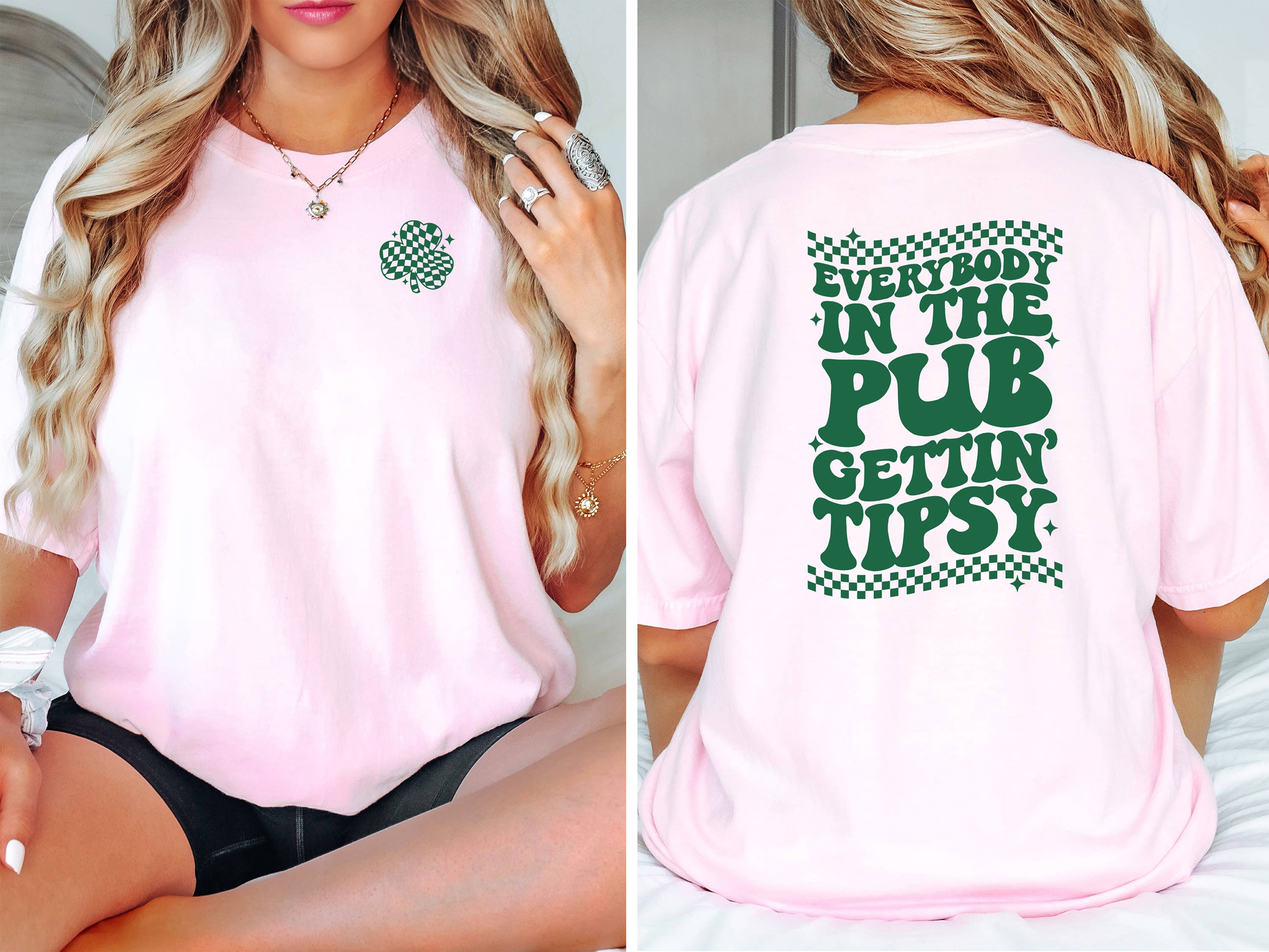 St. Patricks Day Tee, Feeling Lucky, Trendy Graphic Apparel Hoodie, Sweatshirt | PodTeesHub.com