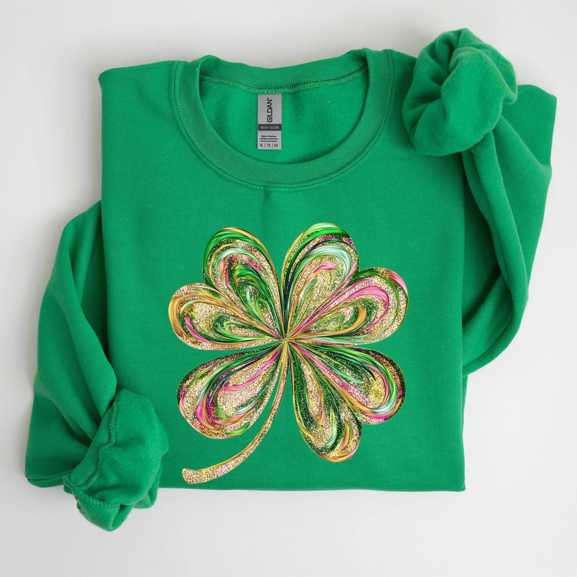 Colorful Shamrock, Four Leaf Clover St Patrick's Sweatshirt T-Shirts, Hoodie | PodTeesHub.com
