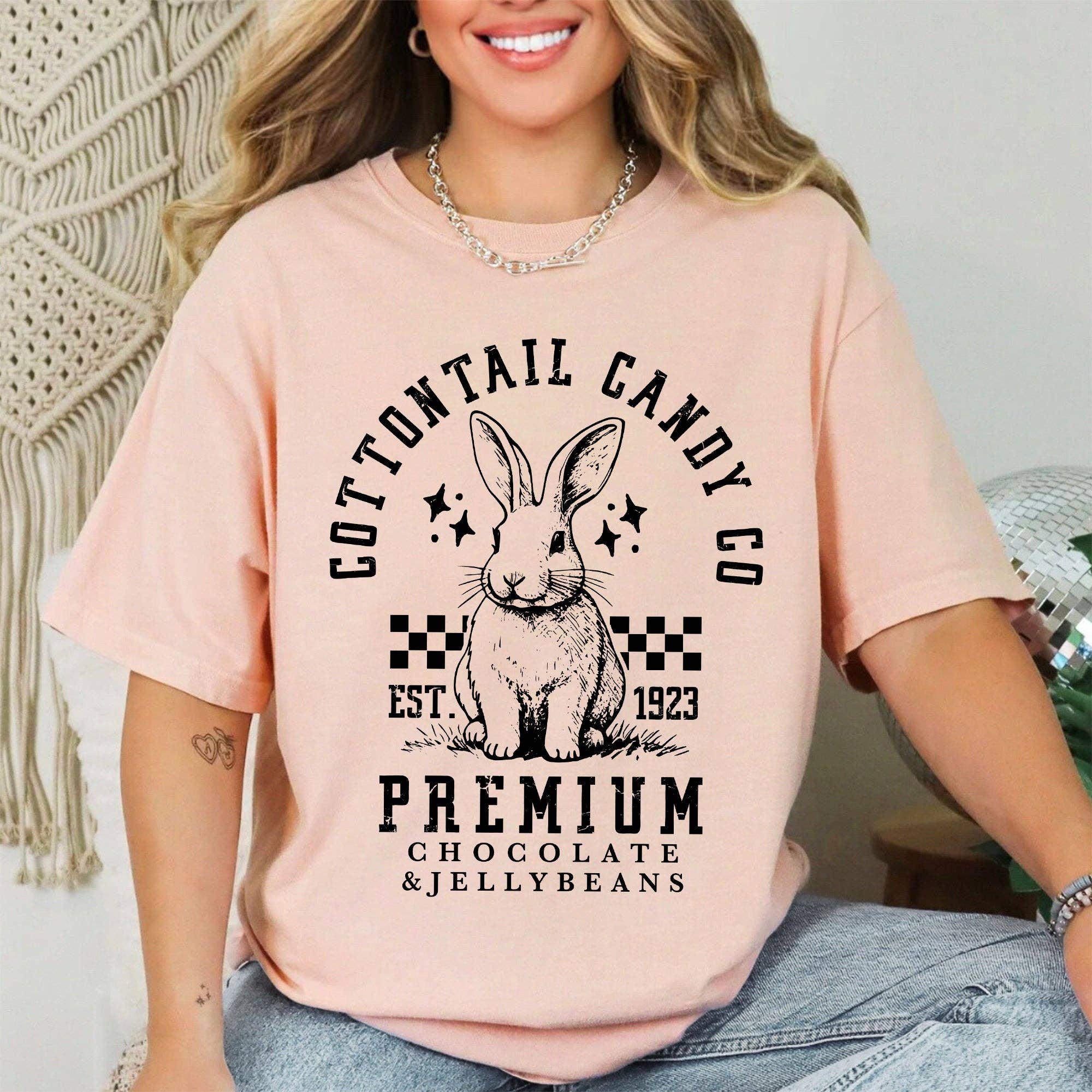 Cottontail Candy, Easter, Bunny, Jesus Rabbit Holiday Tshirt Hoodie, Sweatshirt | PodTeesHub.com