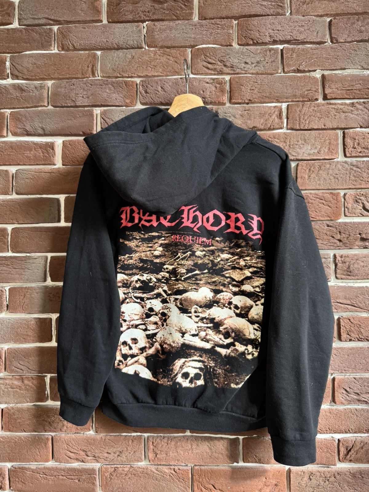 Vintage 00s Bathory Requiem Black Metal Band Hoodie S T-Shirts, Sweatshirt | PodTeesHub.com