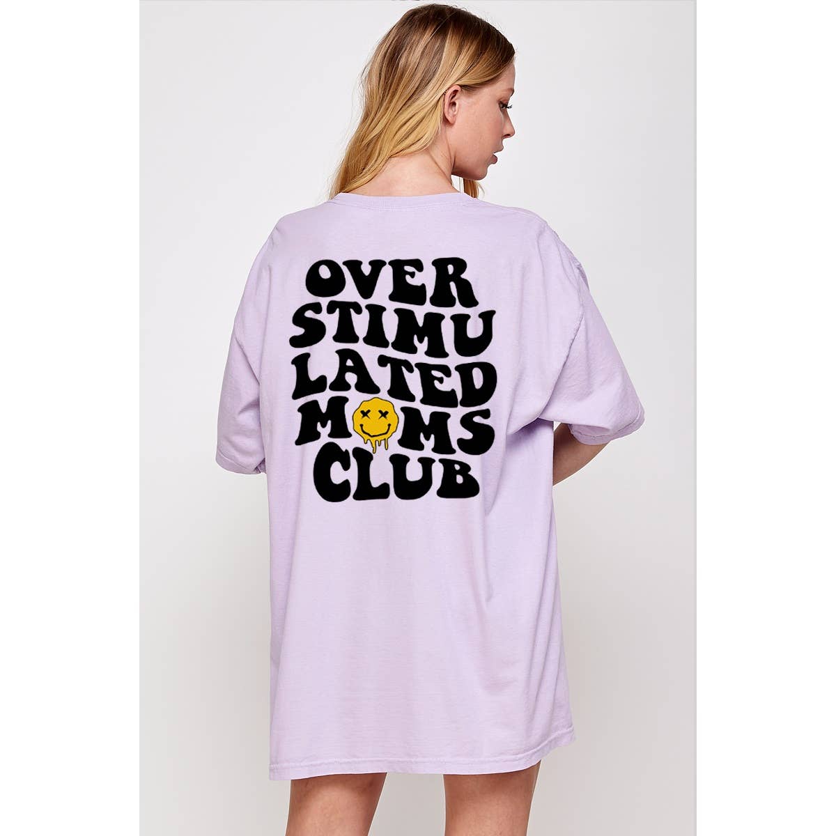 Overstimulated Moms Club Vintage Oversized Tee Hoodie, Sweatshirt | PodTeesHub.com