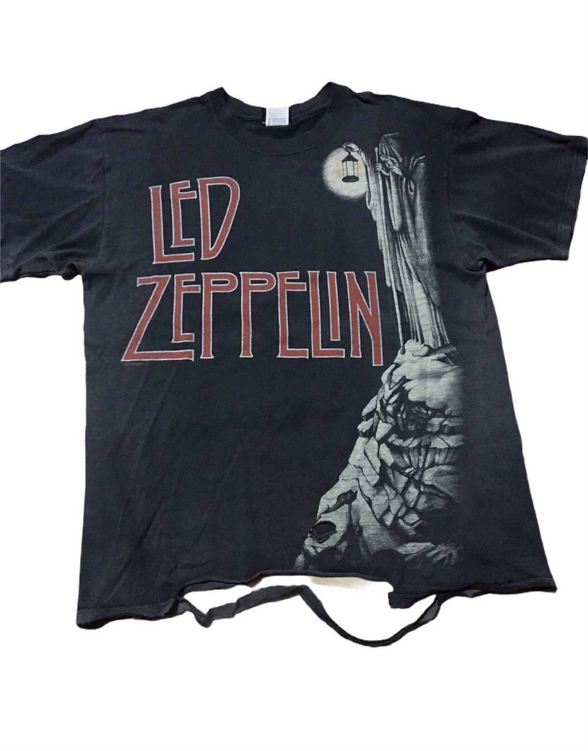 Led Zeppelin X Vintage Vintage Led Zeppelin Band Tees X Anvil Distressed Hoodie, Sweatshirt | PodTeesHub.com