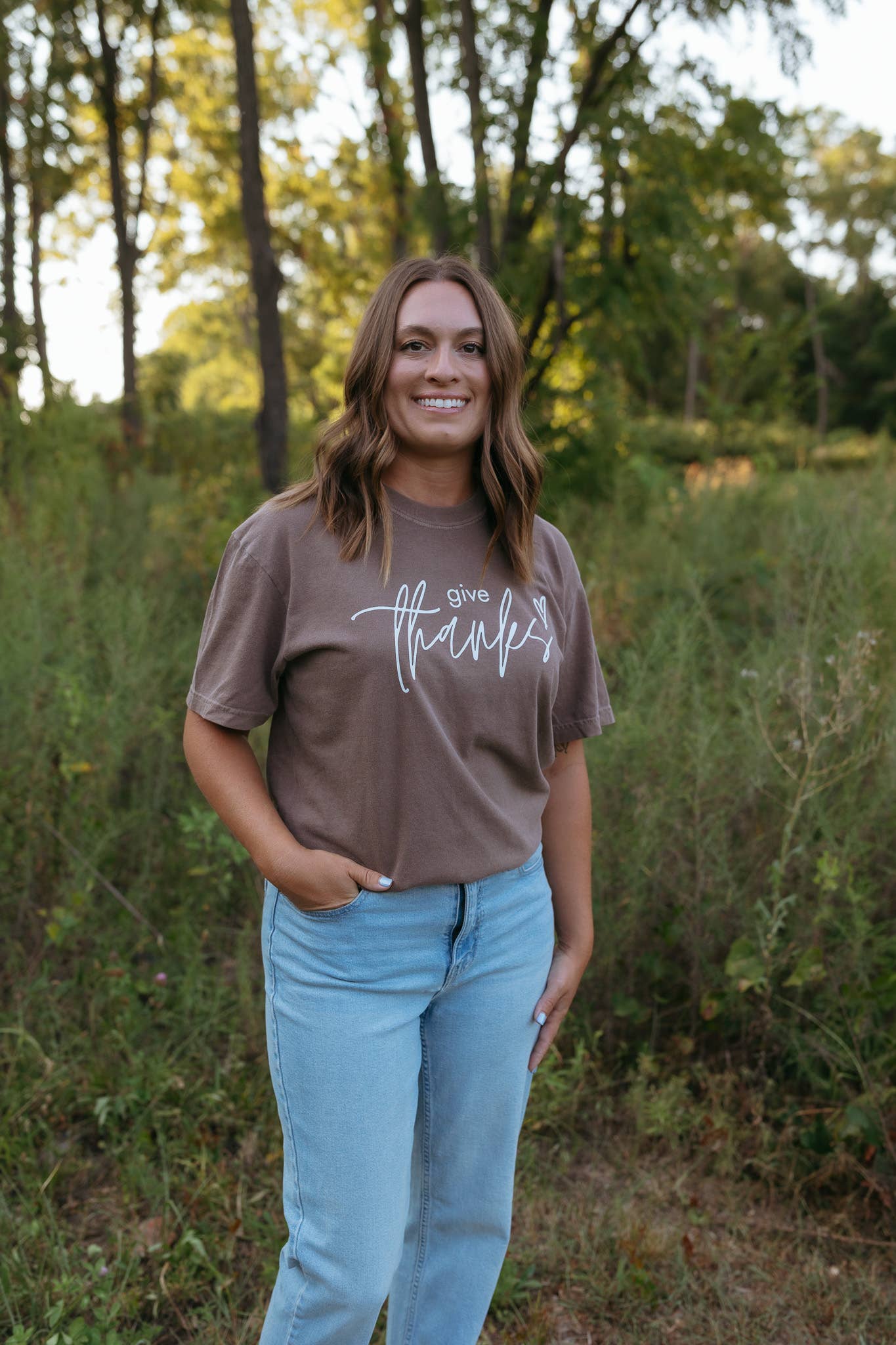 Give Thanks Fall Graphic Tee - Thanksgiving Tee Hoodie, Sweatshirt | PodTeesHub.com