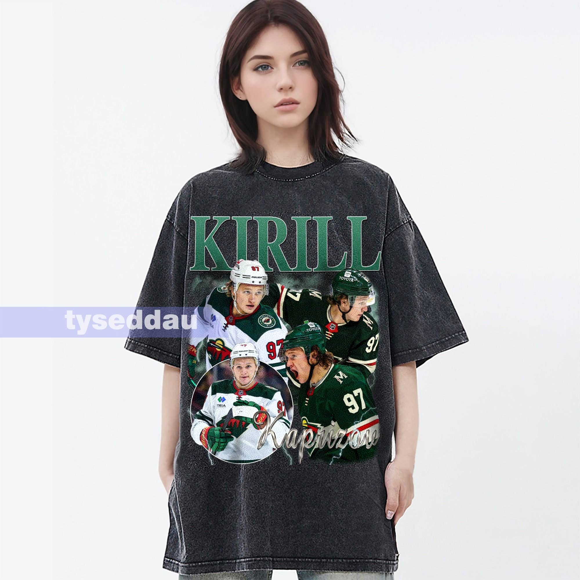 Kirill Kaprizov Retro 90's Graphic T-Shirt – Vintage Style Hoodie, Sweatshirt | PodTeesHub.com