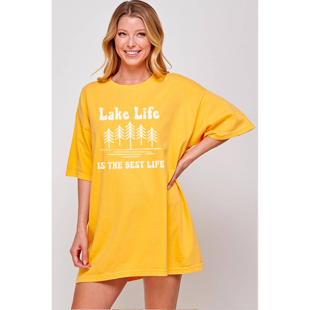 Lake Life Is the Best Life  Vintage   Graphic  Oversized Tee Hoodie, Sweatshirt | PodTeesHub.com