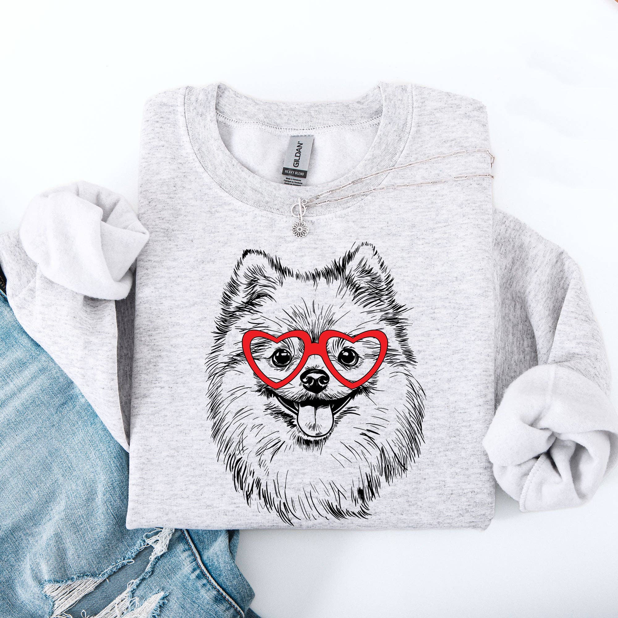 Pomeranian, Pet, Dog Breed, Valentine's Sweatshirt T-Shirts, Hoodie | PodTeesHub.com