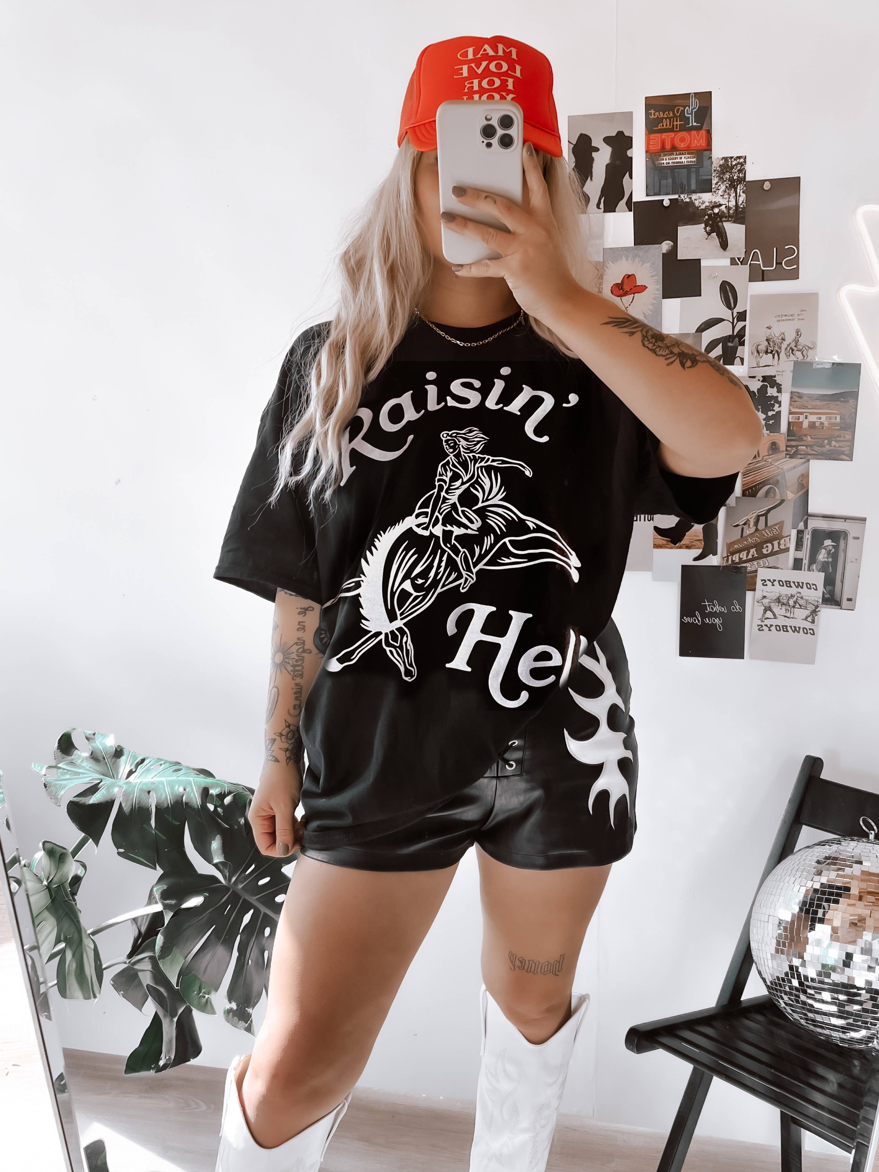 Raisin’ Hell Western Feminist Tee - Black Hoodie, Sweatshirt | PodTeesHub.com