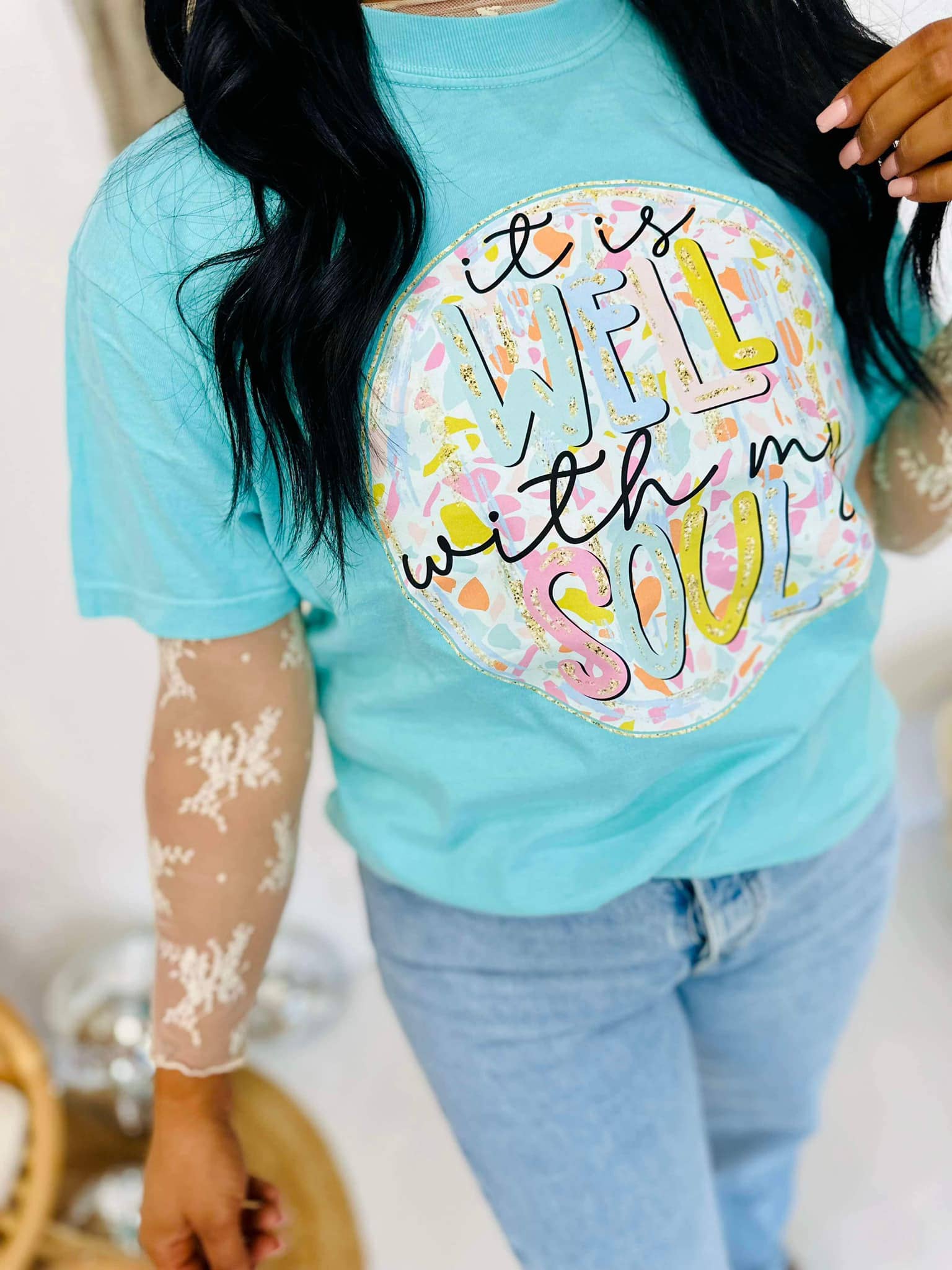 It Is Well with My Soul Pretty Pastel Dtf Tee Hoodie, Sweatshirt | PodTeesHub.com
