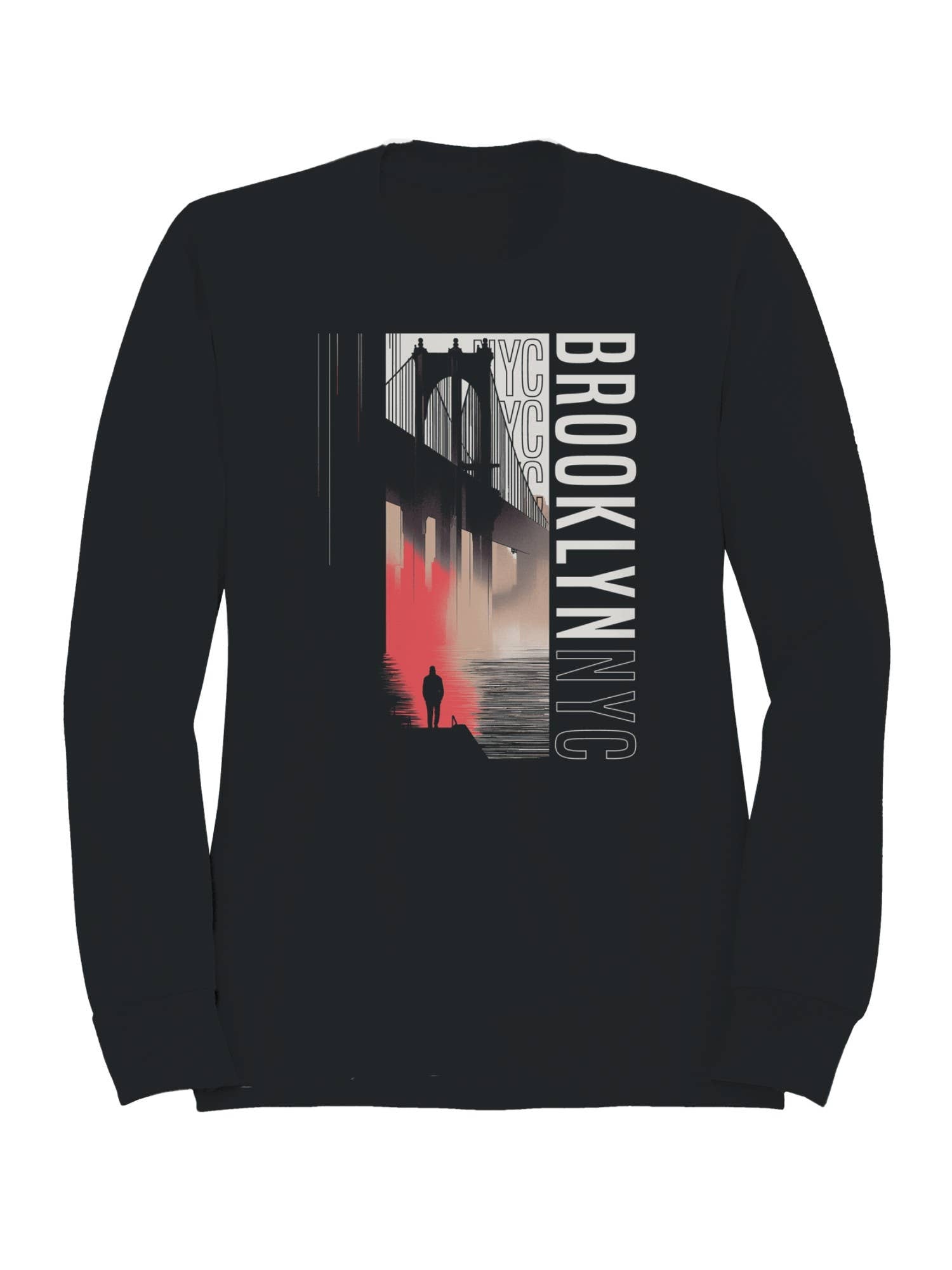 Brooklyn Bridge Misty Evening Men's Sweatshirt T-Shirts, Hoodie | PodTeesHub.com