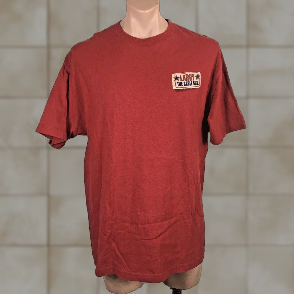 Vintage Larry The Cable Guy Git R Done Usa Tour Comedy Red Men S T Shirt Xl Shirt Mens Graph Hoodie, Sweatshirt