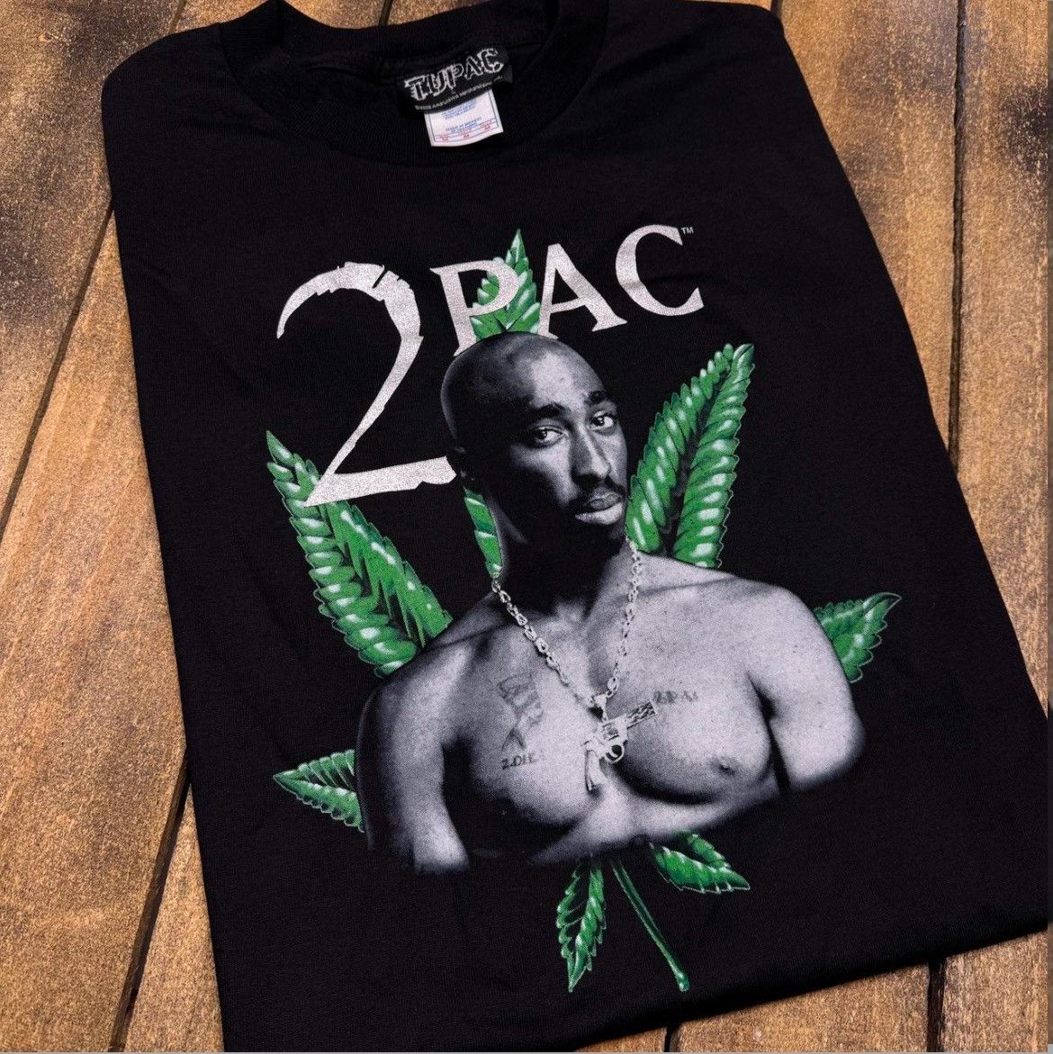 Deadstock Vintage Tupac Weed Shirt 2000s Rap Tee Hoodie, Sweatshirt | PodTeesHub.com