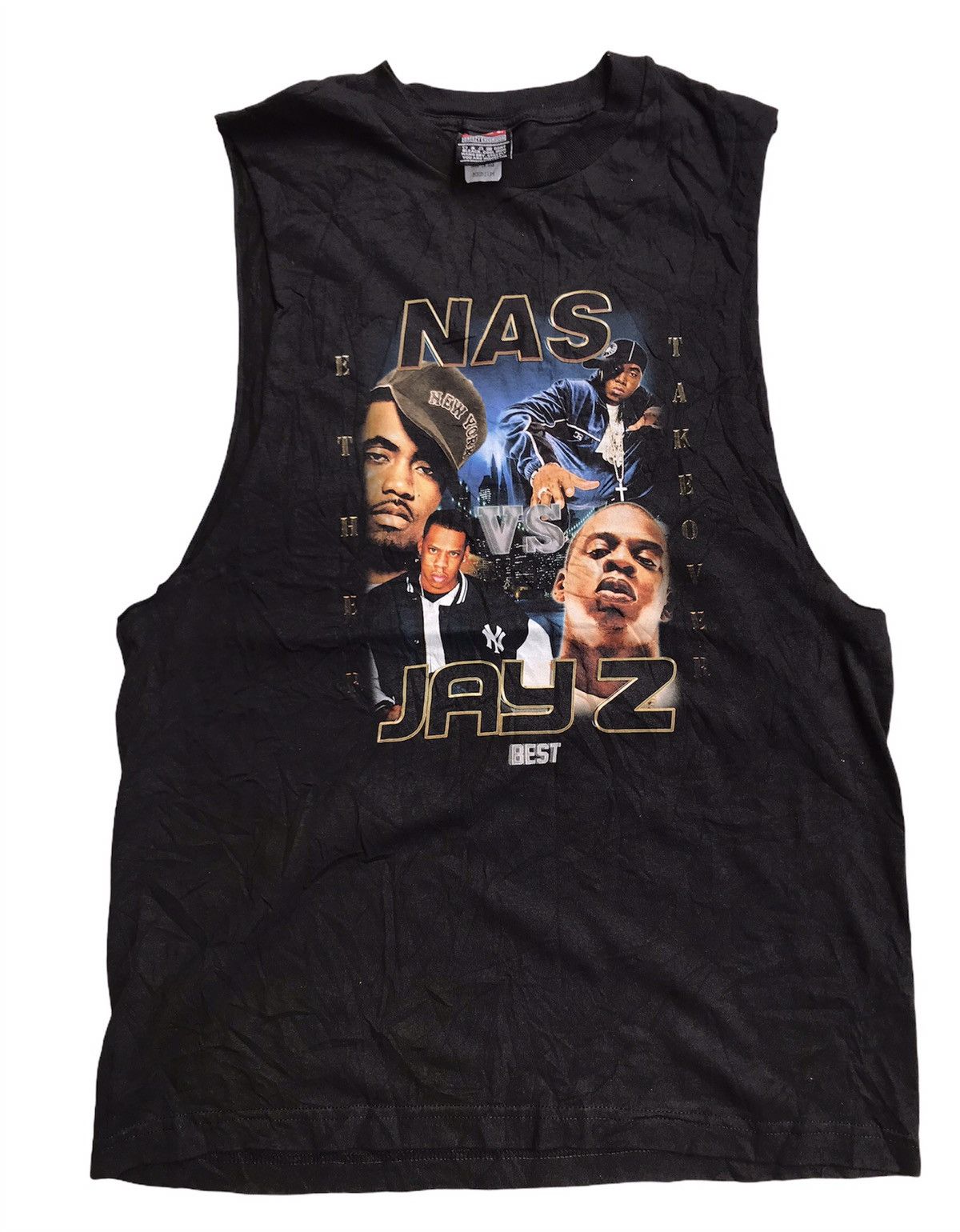 Rap Tees X Vintage Vtg Jay Z Vs Nas Take Over T Shirt Tee Sleeveless Hoodie, Sweatshirt | PodTeesHub.com