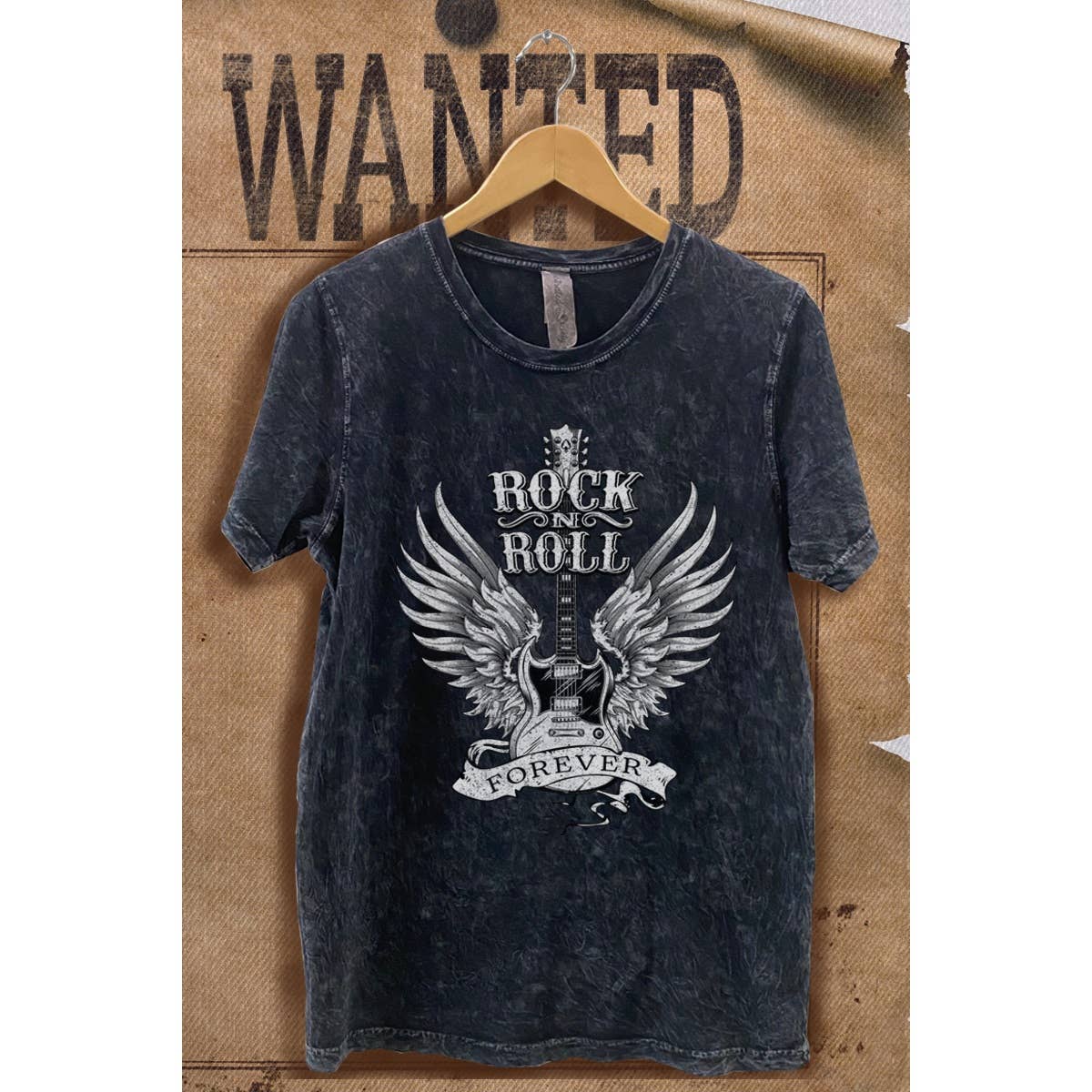Rock and Roll Forever Mineral Wash Vintage Graphic  Tee Hoodie, Sweatshirt | PodTeesHub.com