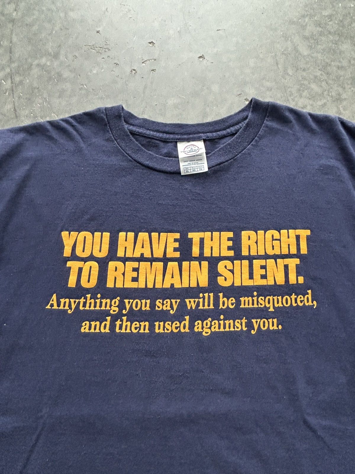 Vintage Y2k Right To Remain Silent Graphic Tee Hoodie, Sweatshirt | PodTeesHub.com