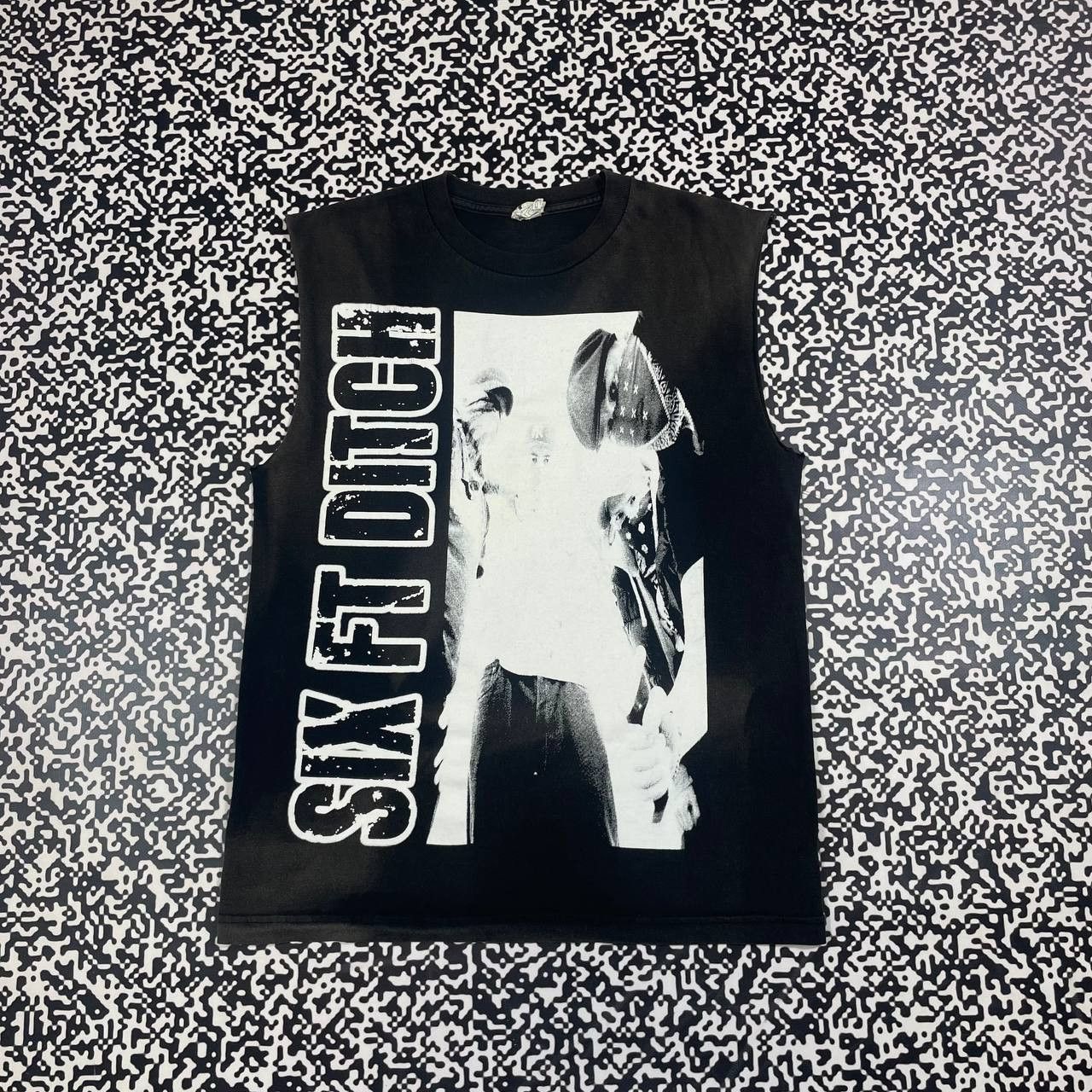 Band Tees Vintage 00s Six Ft Ditch Band Rock Metal Faded Sleeveless Hoodie, Sweatshirt | PodTeesHub.com