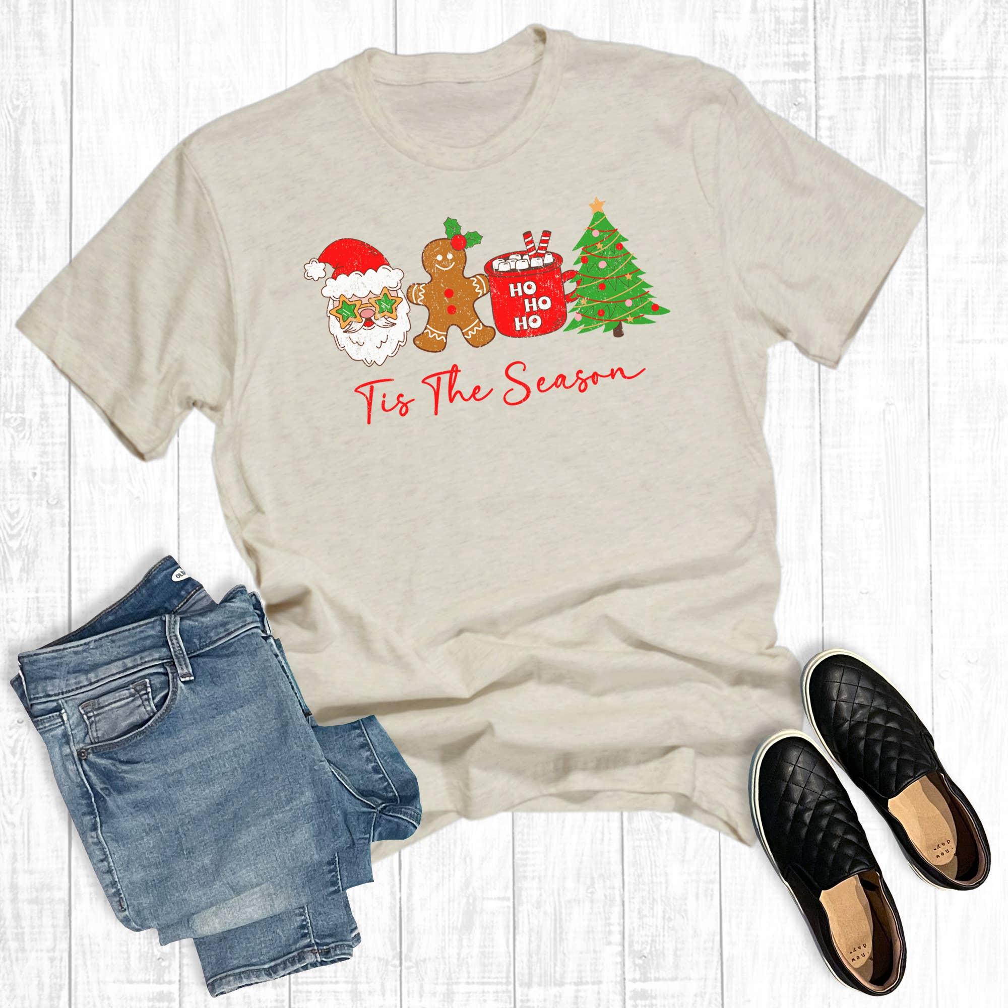 Retro Hot Gingerbread Man Tis the Season Graphic Tee Hoodie, Sweatshirt | PodTeesHub.com
