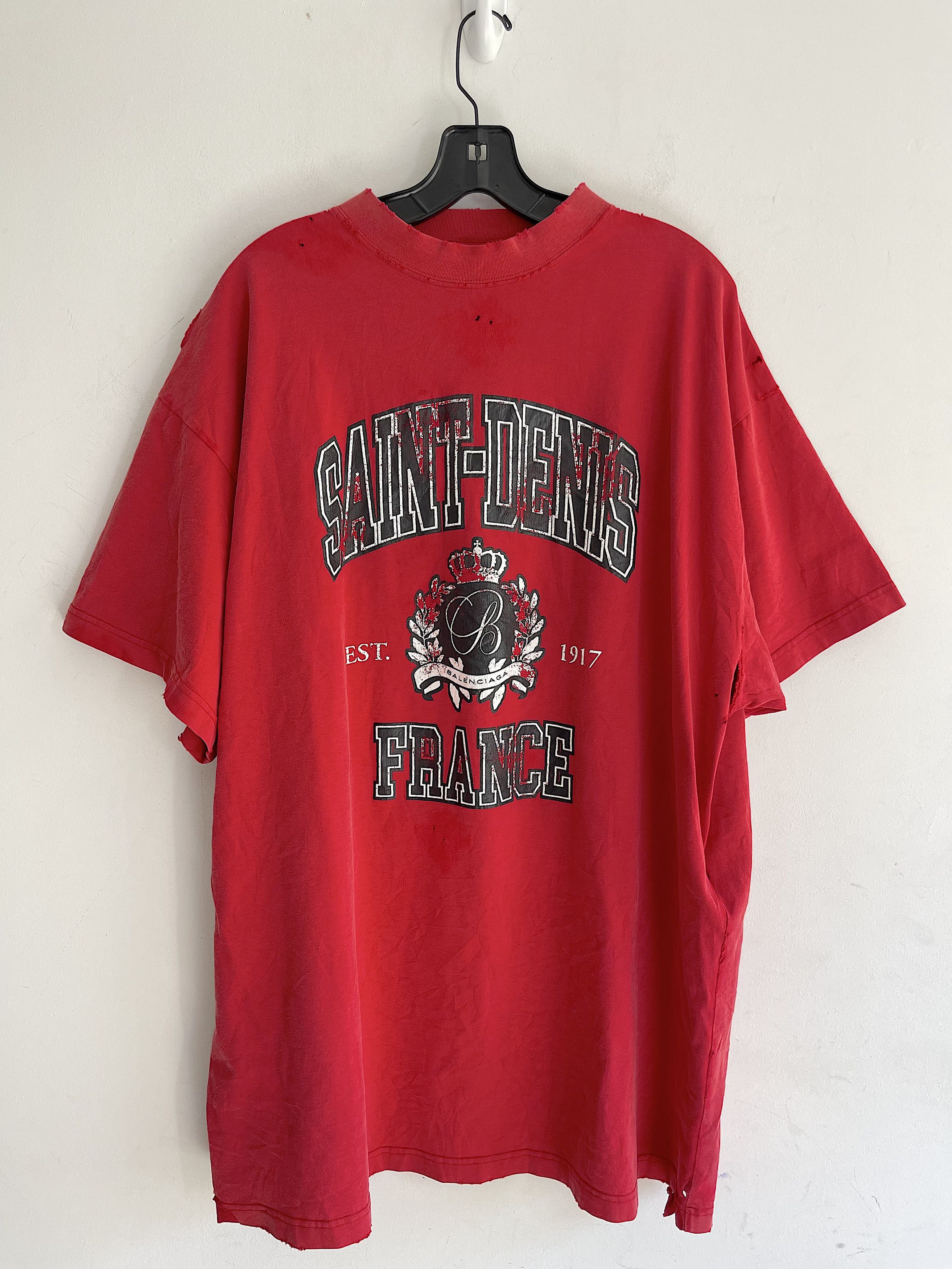 Balenciaga New Saint Denis Souvenir Distressed T Shirt Tee 3 Hoodie, Sweatshirt | PodTeesHub.com