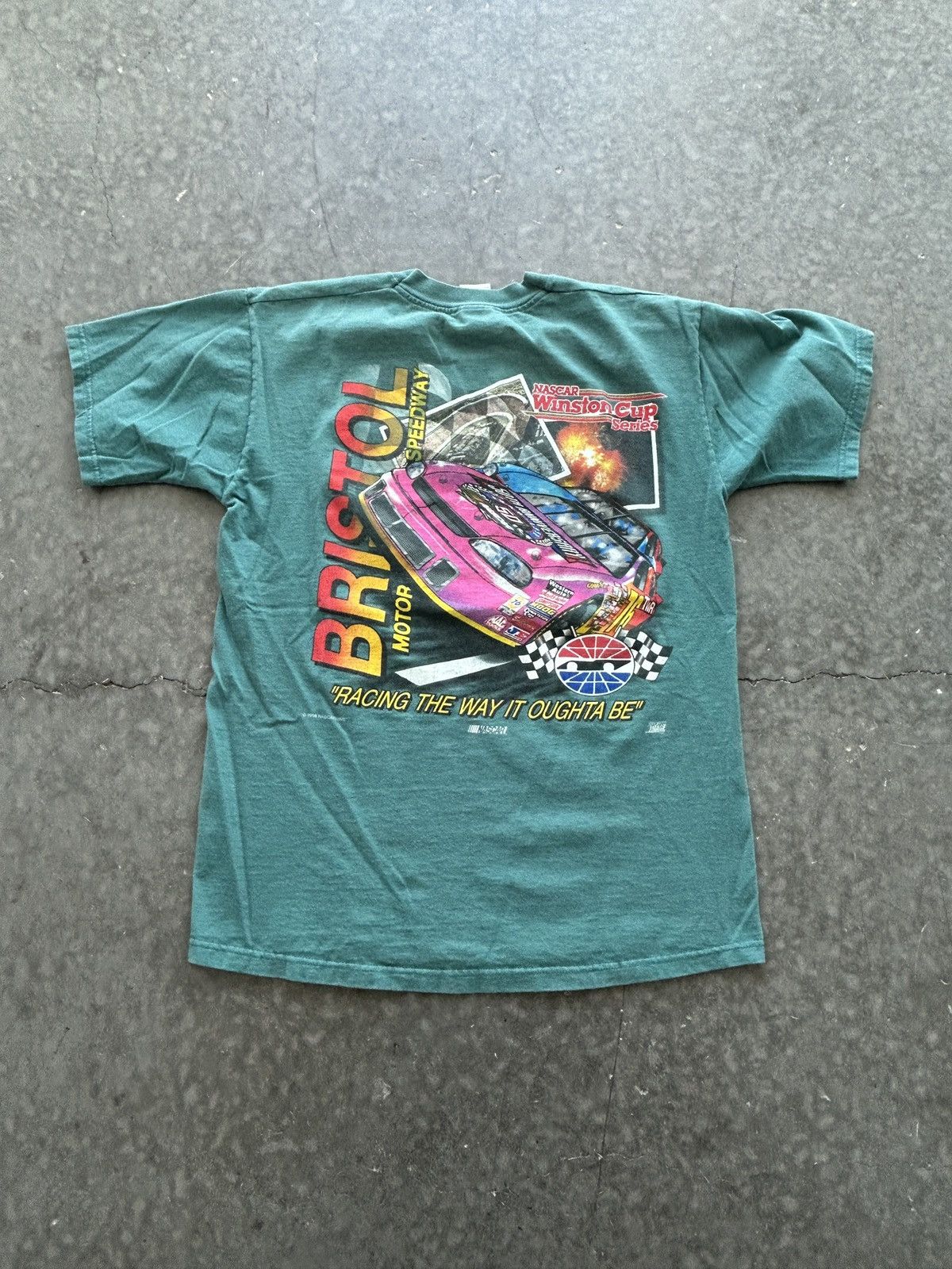 Nascar Vintage 90s Bristol Speedway Graphic Tee Hoodie, Sweatshirt | PodTeesHub.com