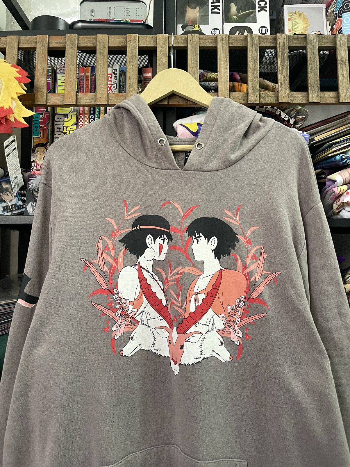 Japanese Brand X Vintage Princess Mononoke Studio Ghibli Hoodie T-Shirts, Sweatshirt | PodTeesHub.com