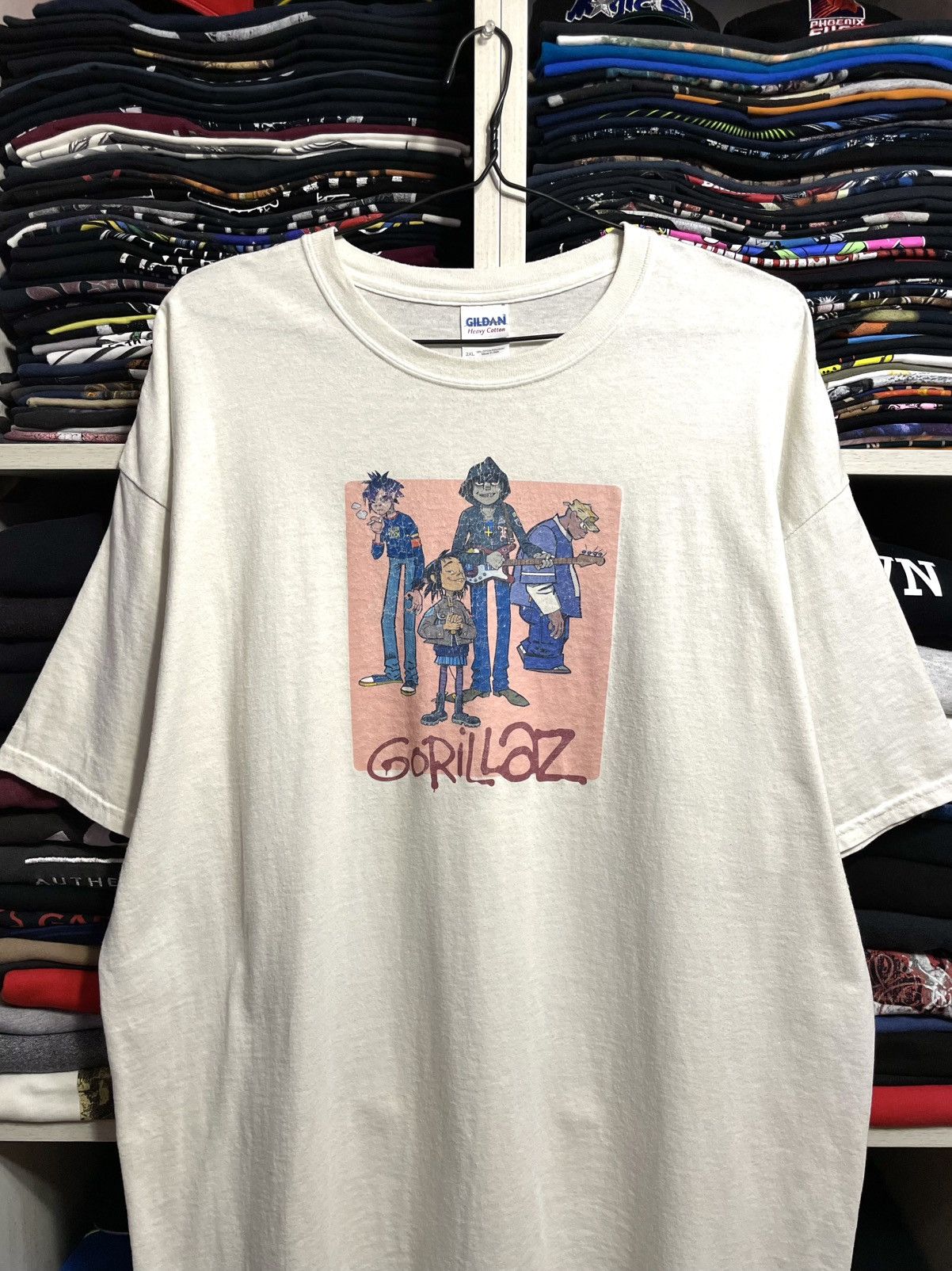 Vintage Y2k Gorillaz Alternative Band T Shirt Size Xxl White Hoodie, Sweatshirt | PodTeesHub.com