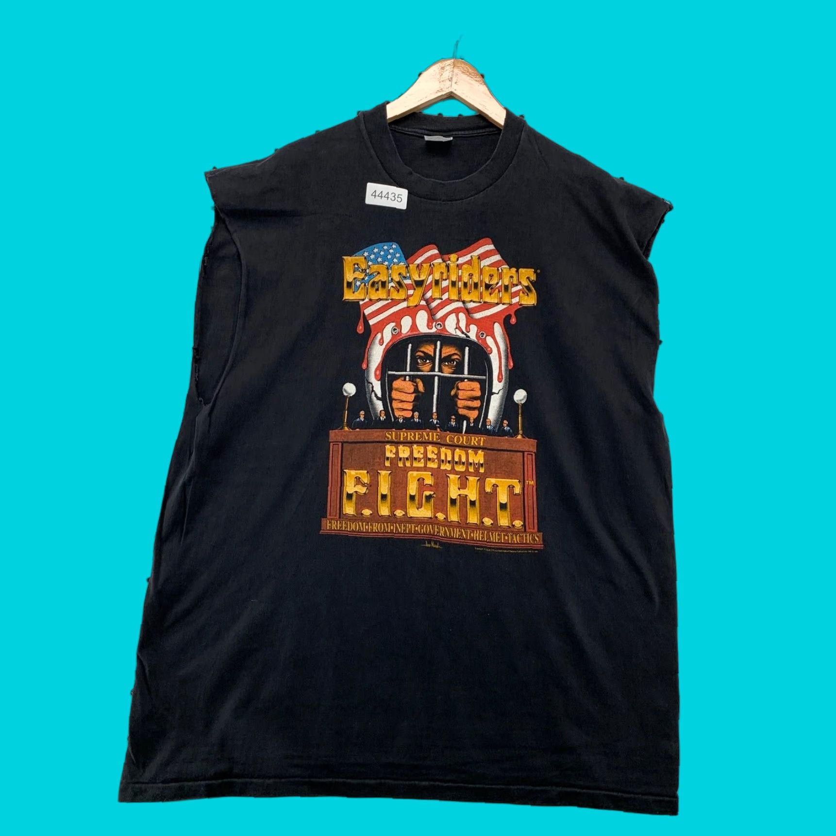 Vintage Stedman T Shirt Shirt Mens 2xl Black Usa 90s Easyriders Freedom Fight Sleeveless Cre Hoodie, Sweatshirt