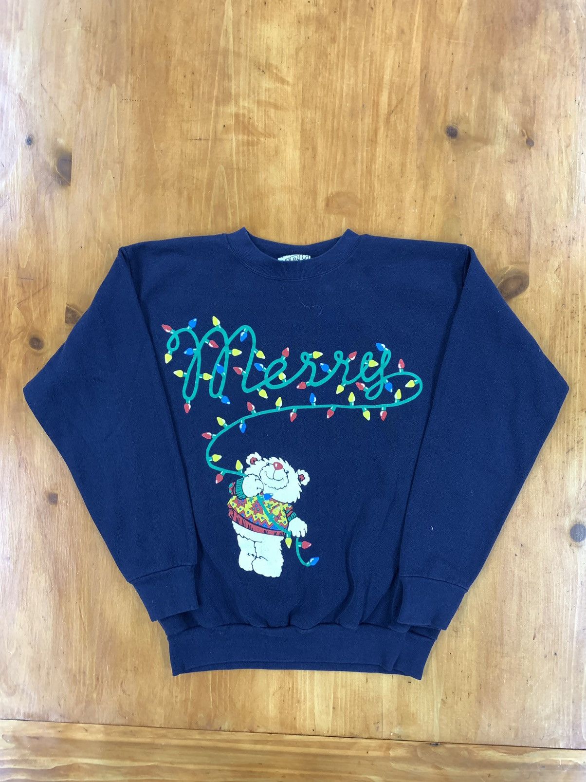 Vintage Crewneck Mbc Christmas Teddy Bear Sweater T-Shirts, Hoodie, Sweatshirt | PodTeesHub.com