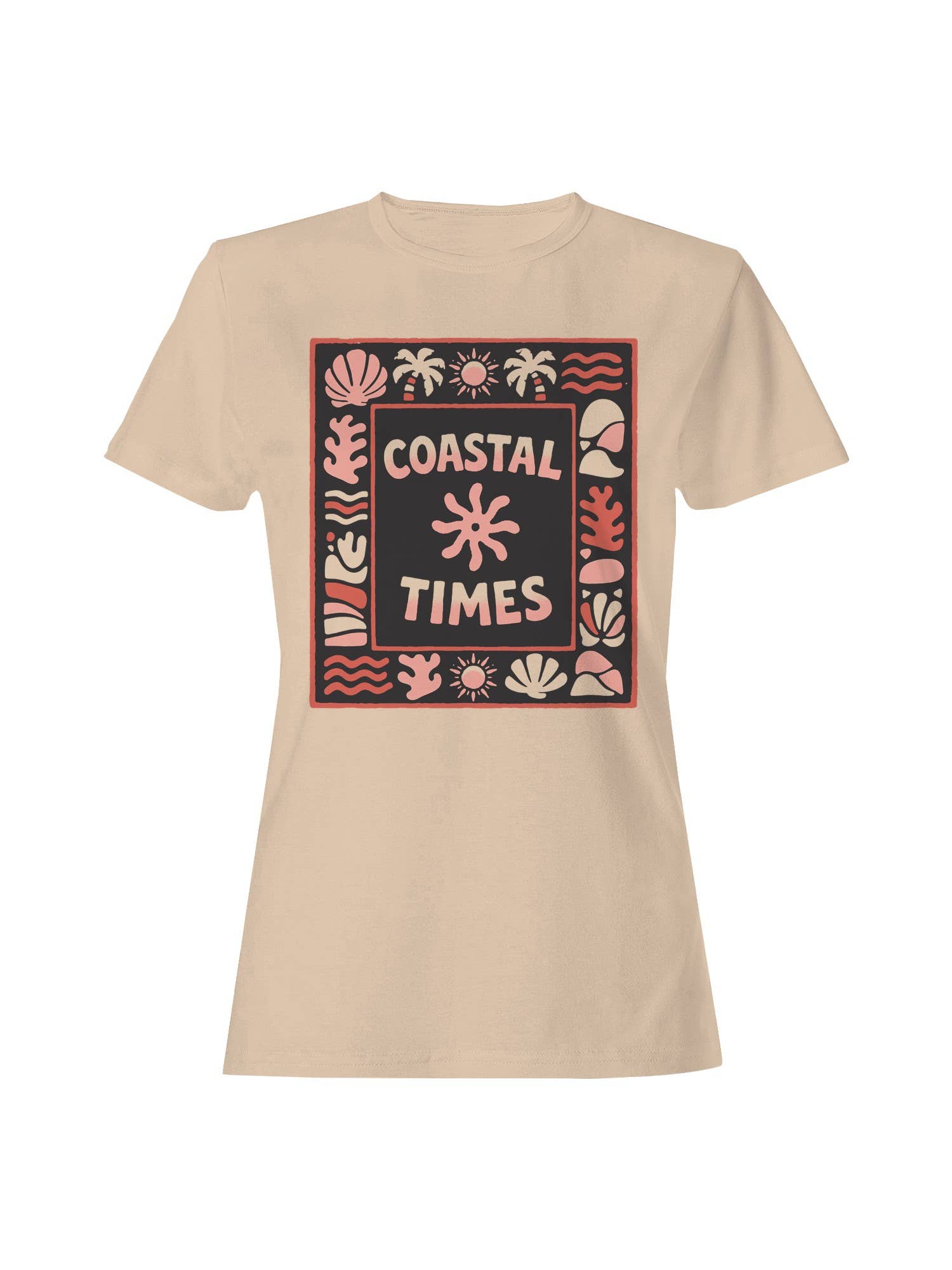 Coastal Times Ocean Vibes Art Women's T-Shirt Hoodie, Sweatshirt | PodTeesHub.com