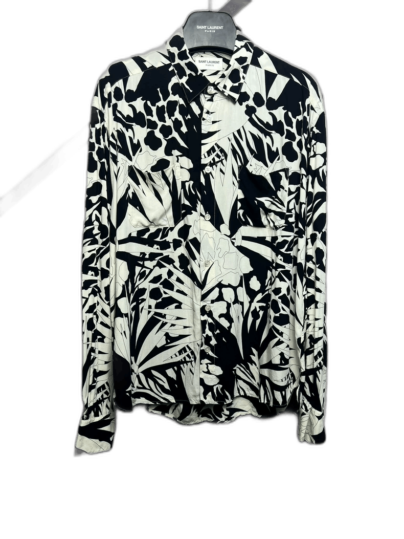 Laurent Paris Saint Laurent Black And White Printed Shirt 2507 Hoodie, Sweatshirt | PodTeesHub.com