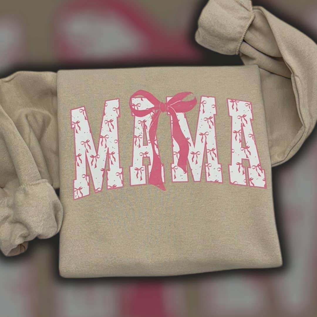 Mama Bow Varsity Letters Sweatshirt T-Shirts, Hoodie | PodTeesHub.com