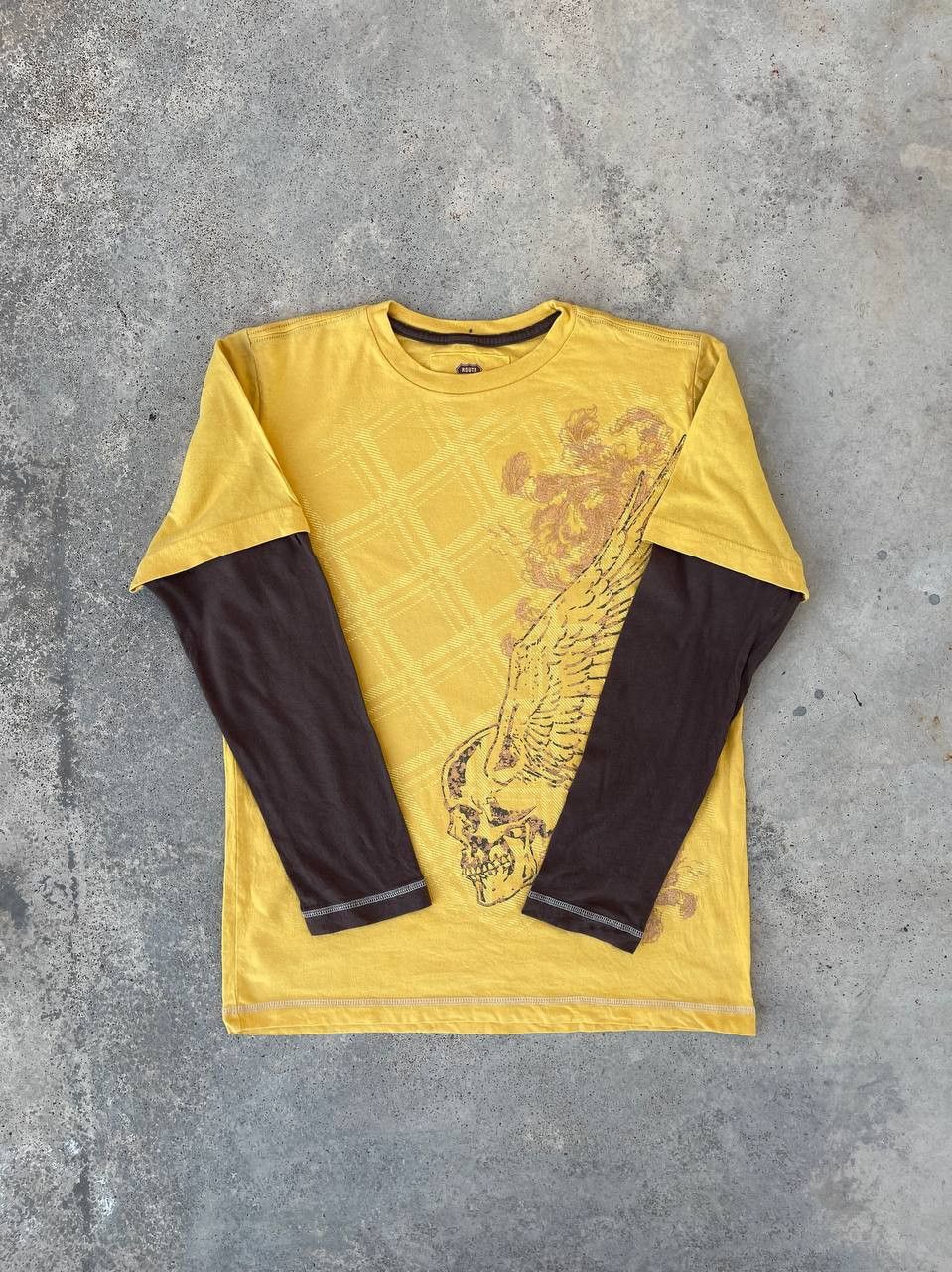 Affliction 2000s Double Layer Affliction Styled Skull Punk Tees Hoodie, Sweatshirt | PodTeesHub.com