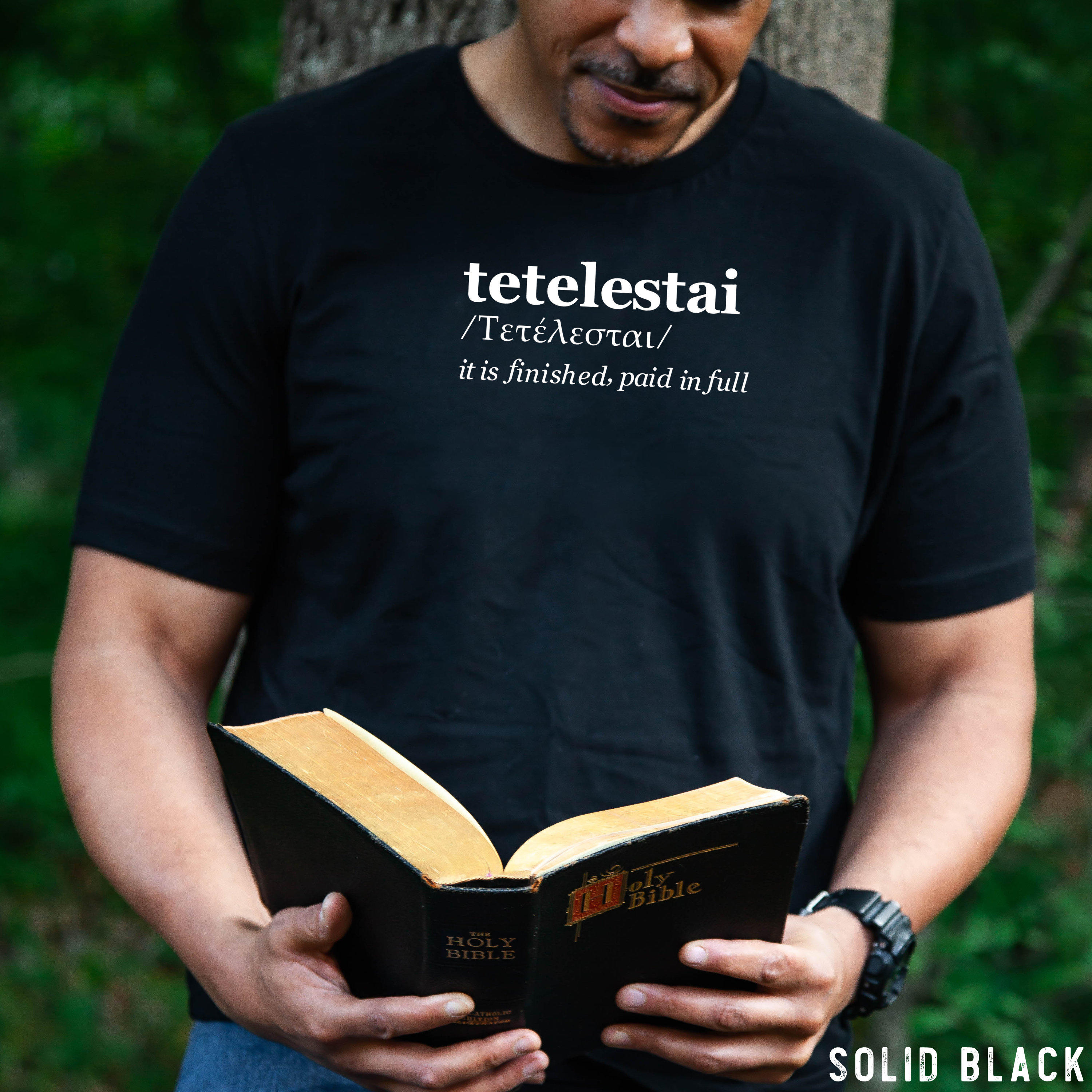 Tetelestai It Is Finished Christian Tee Shirt in Multiple Color Options Hoodie, Sweatshirt | PodTeesHub.com