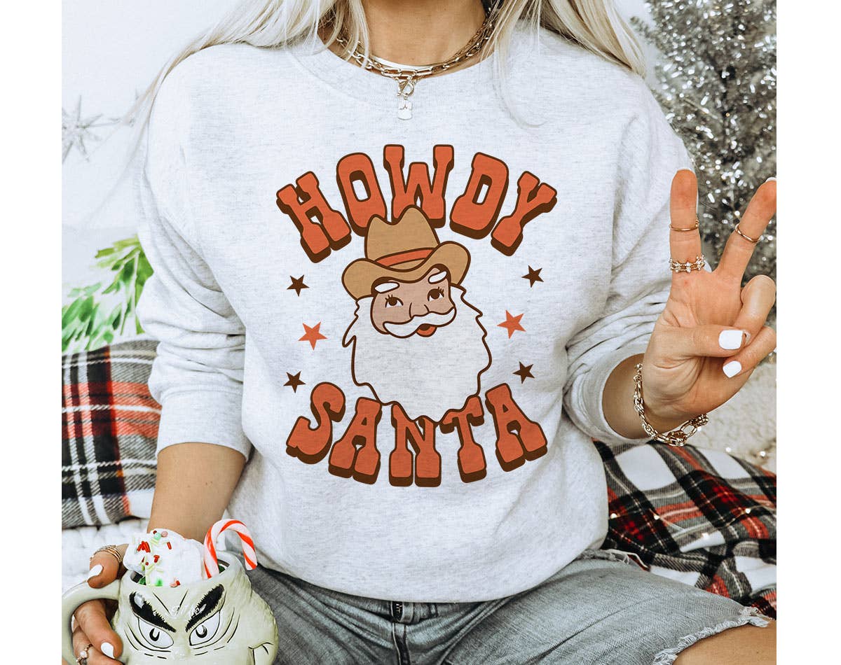 Howdy Santa - Funny Christmas Sweatshirt T-Shirts, Hoodie | PodTeesHub.com