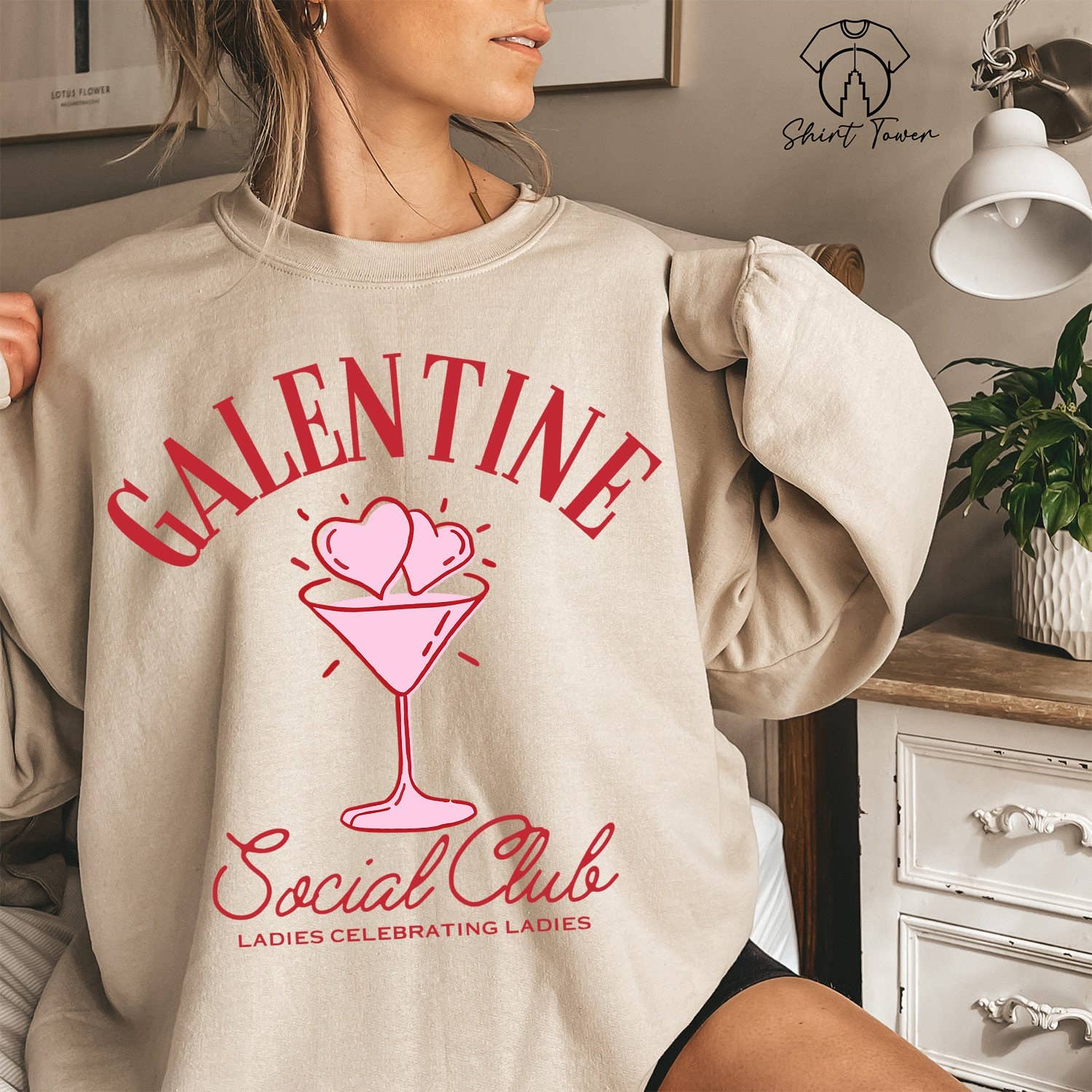 Galentine Social Club Sweatshirt, Valentines Day Gift Women T-Shirts, Hoodie | PodTeesHub.com