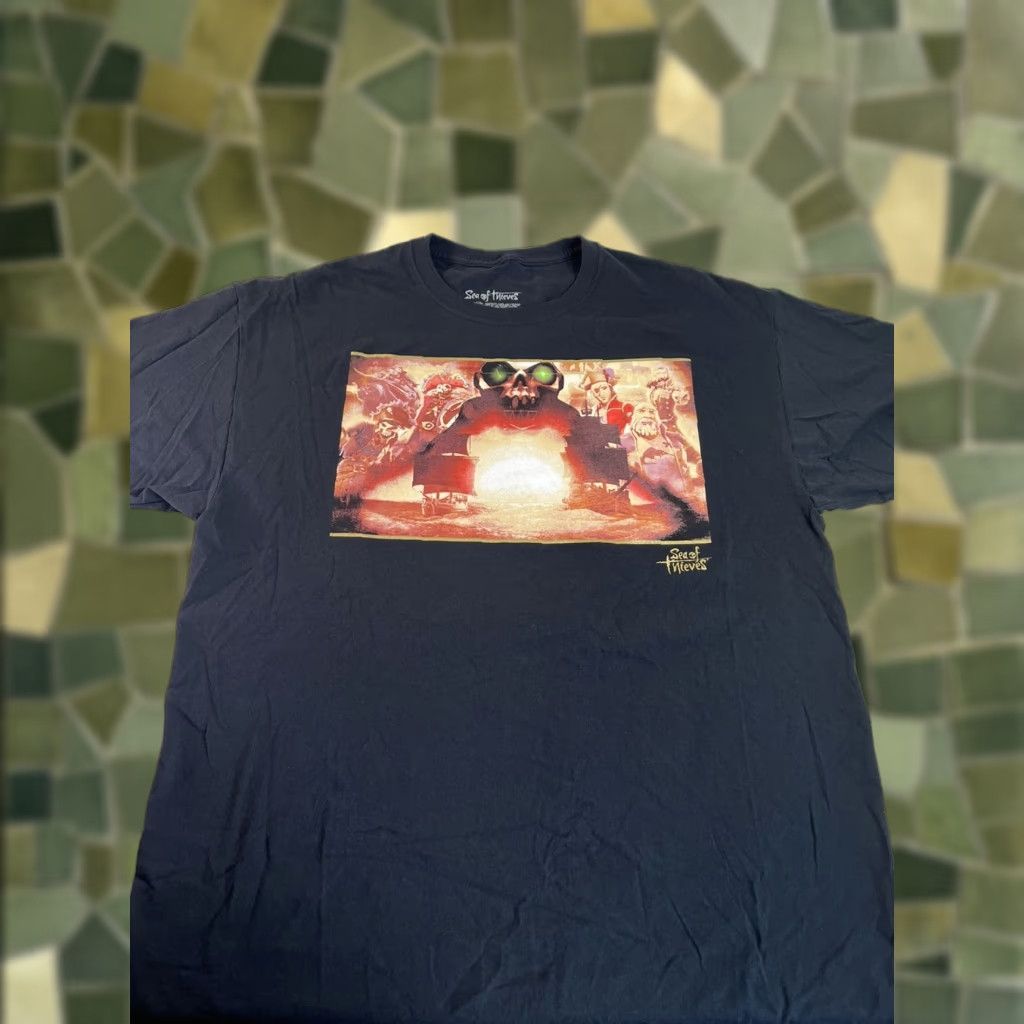 Vintage Loot Gaming Sea Of Thieves Lootwear Exclusive Short Sleeve T Shirt Xl Black Mens Graphic 46 Hoodie, Sweatshirt