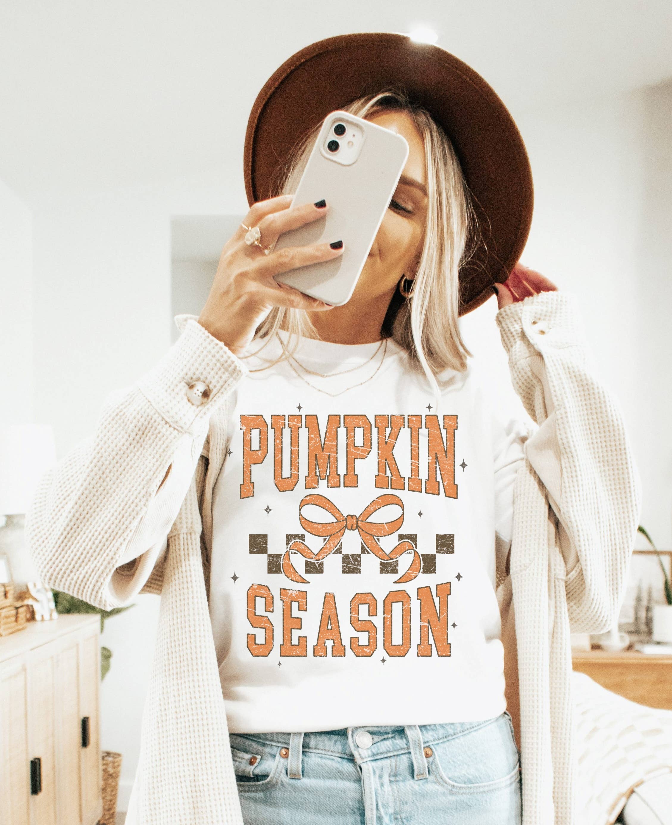 Pumpkin Season Coquette Graphic Tee | Fall Tee Hoodie, Sweatshirt | PodTeesHub.com