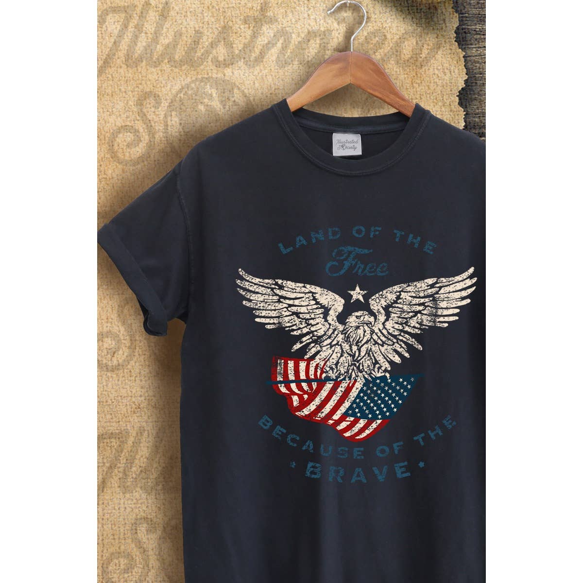 Land of the Free Vintage Graphic  Tee Hoodie, Sweatshirt | PodTeesHub.com